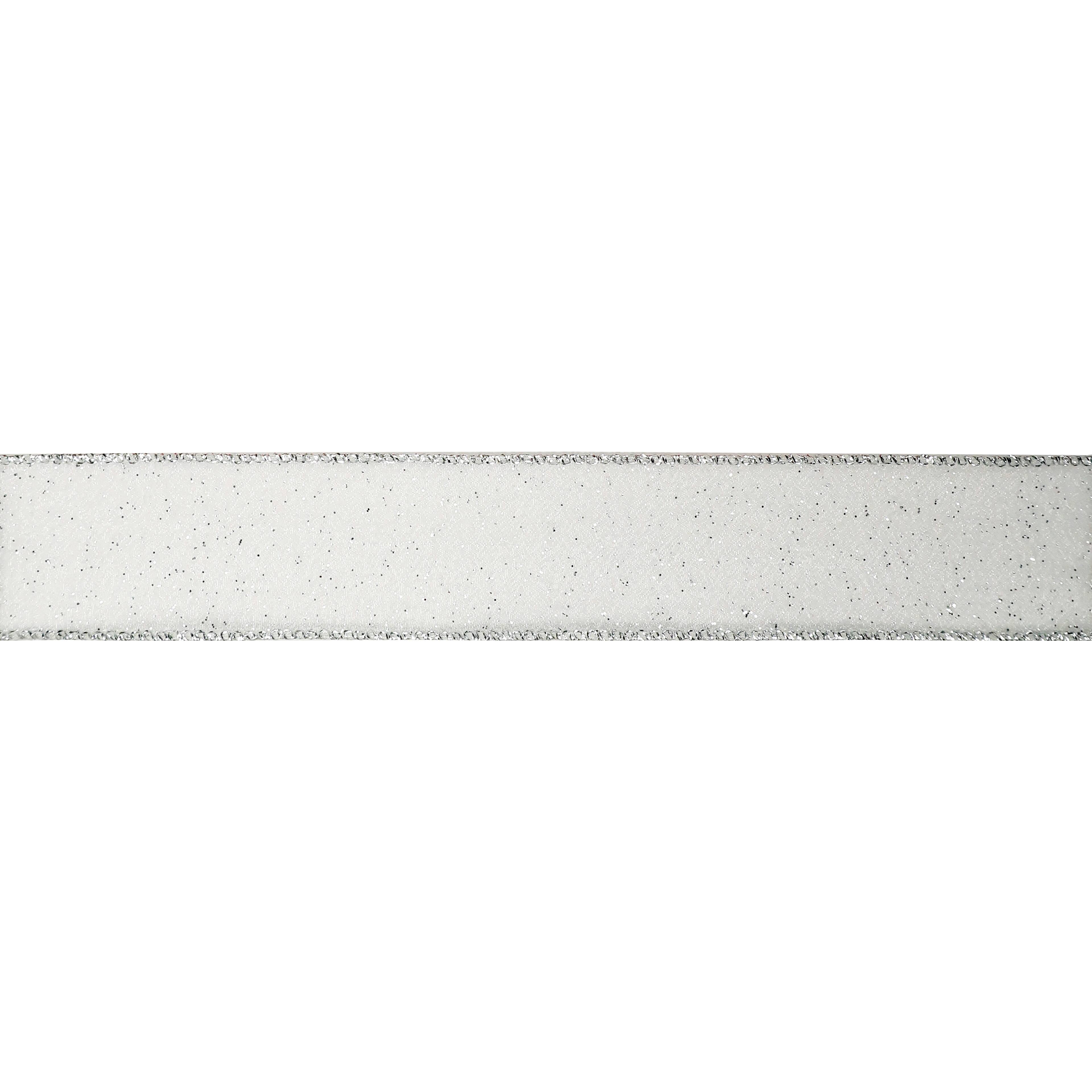 1.5&#x22; x 3yd. Sheer Wired Sparkle Ribbon by Celebrate It&#xAE;
