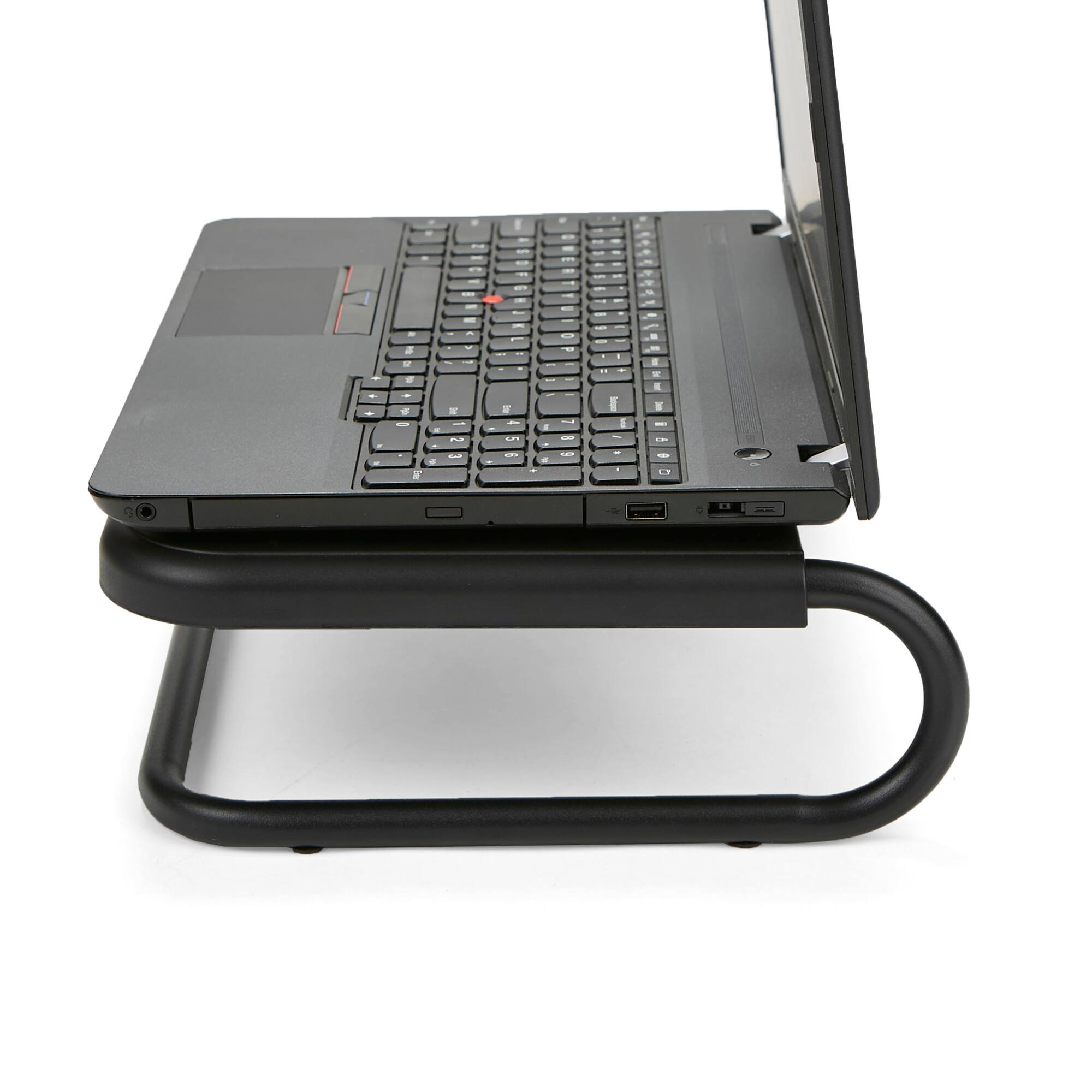 Mind Reader Black Metal Monitor Stand Riser Set