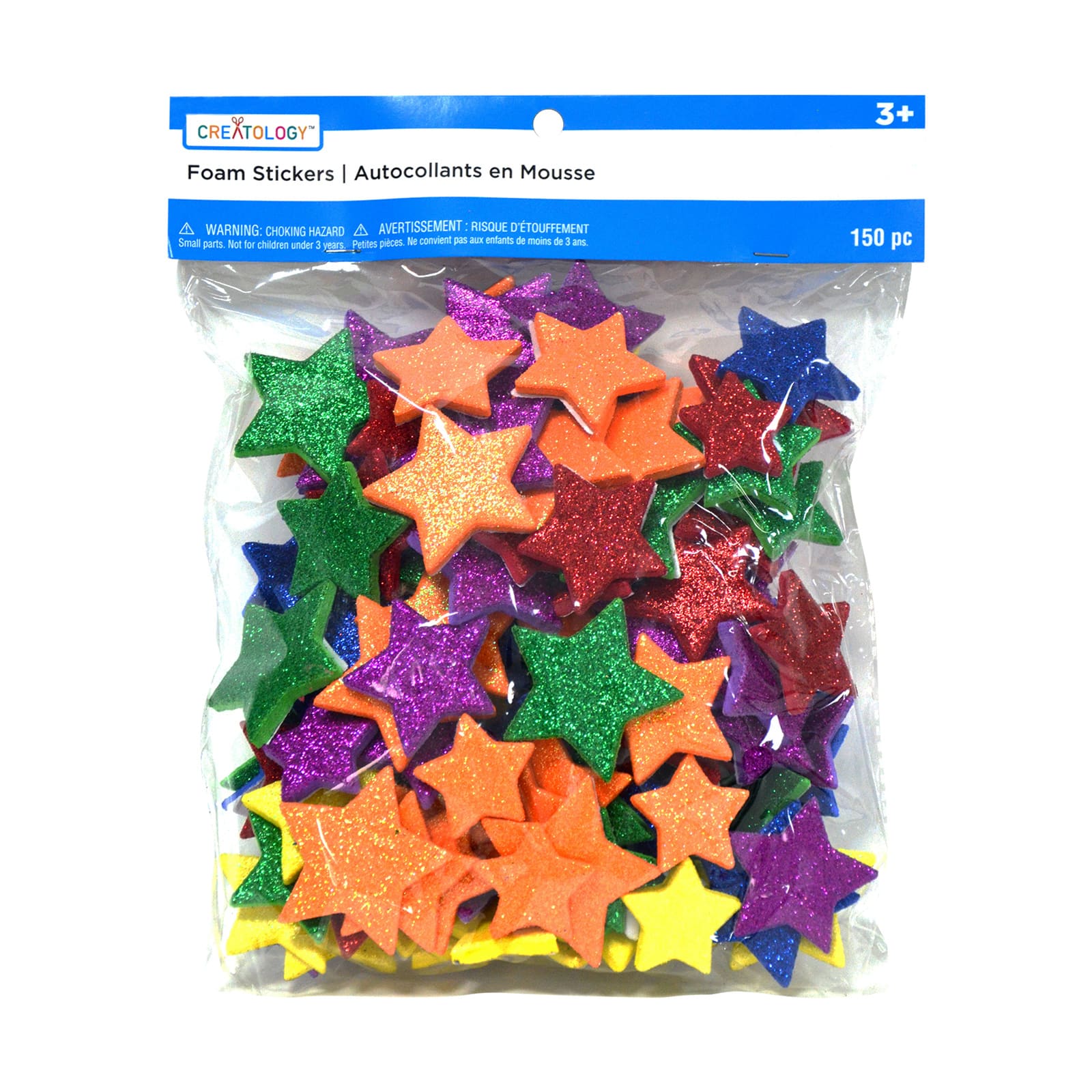 12 Packs: 150 ct. (1,800 total) Glitter Star Foam Stickers by Creatology™