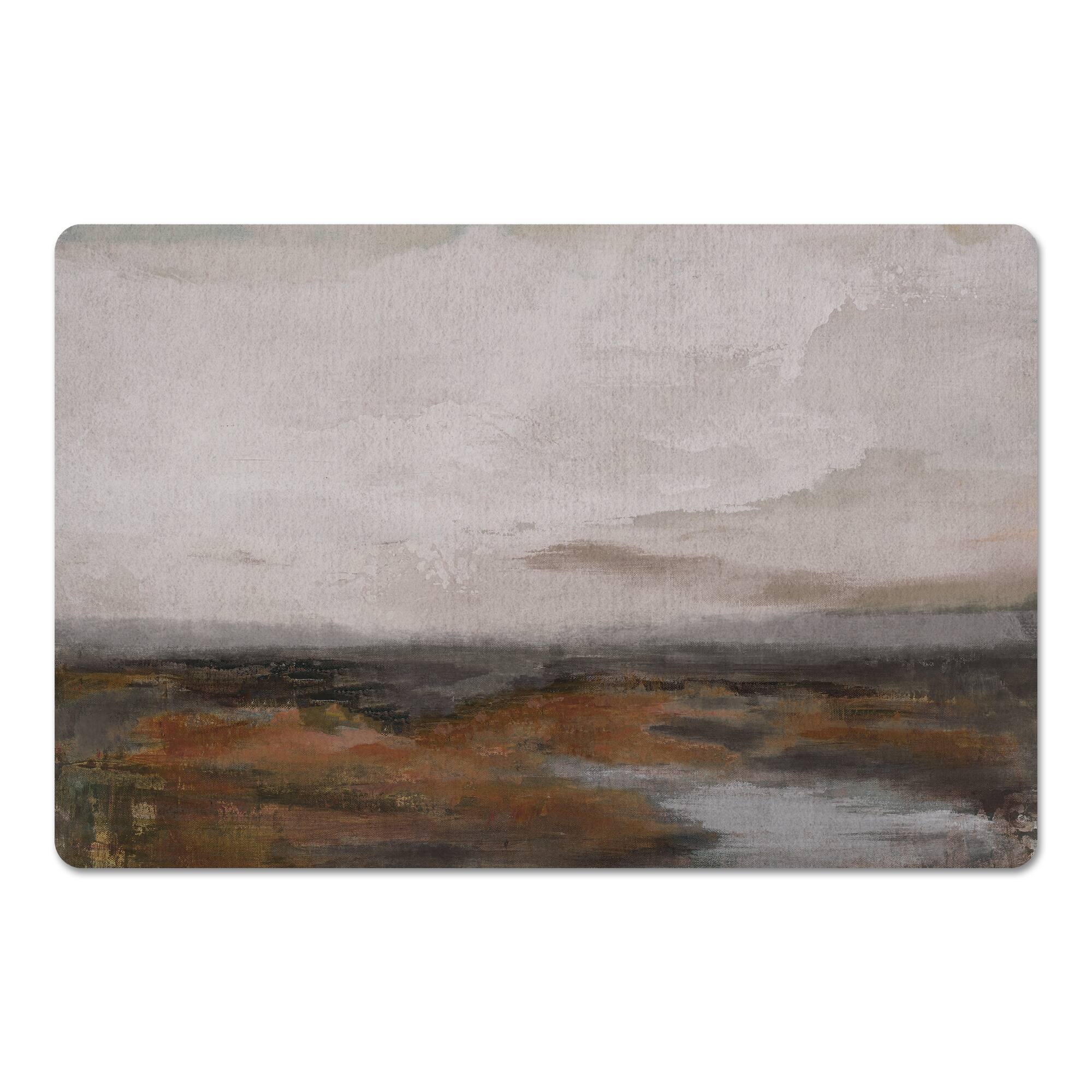 18" x 27" Moody Rust Abstract Riverscape Floor Mat