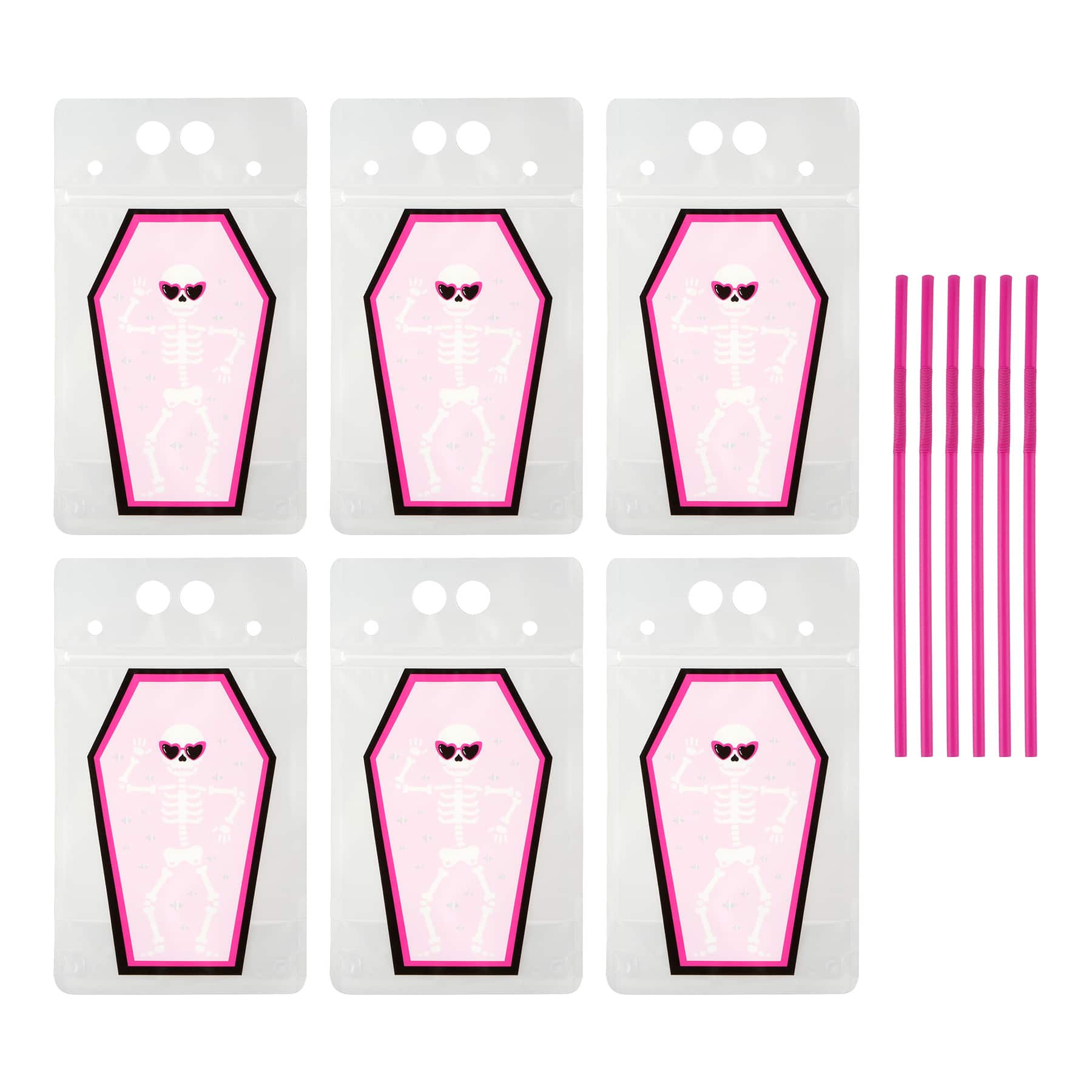 Skeleton Ghoul Drink Pouches, 6ct. by Celebrate It&#x2122;
