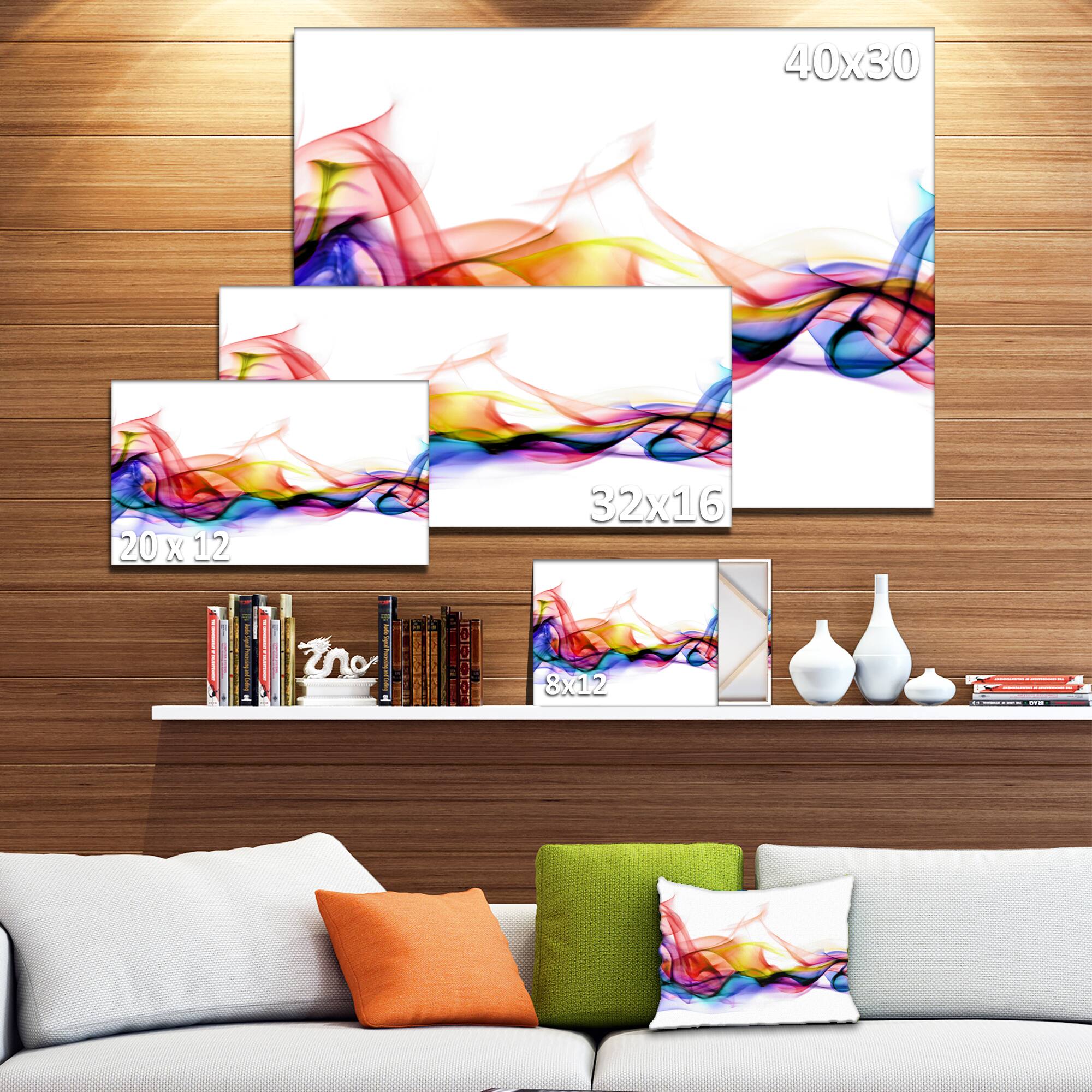 Designart - Abstract Smoke - Contemporary Artwork
