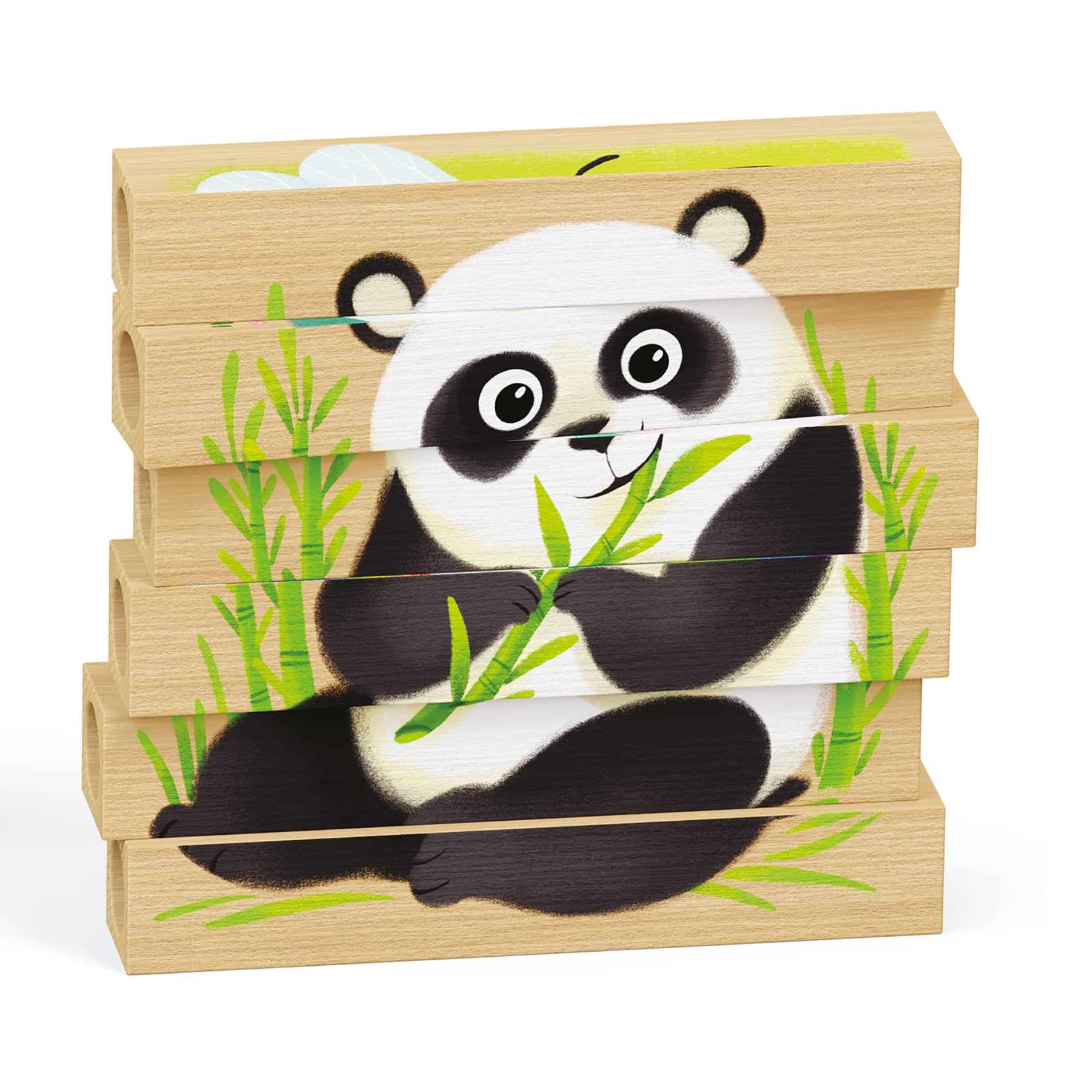 Quercetti&#xAE; Endangered Animals Mix-N-Match Wood Puzzle