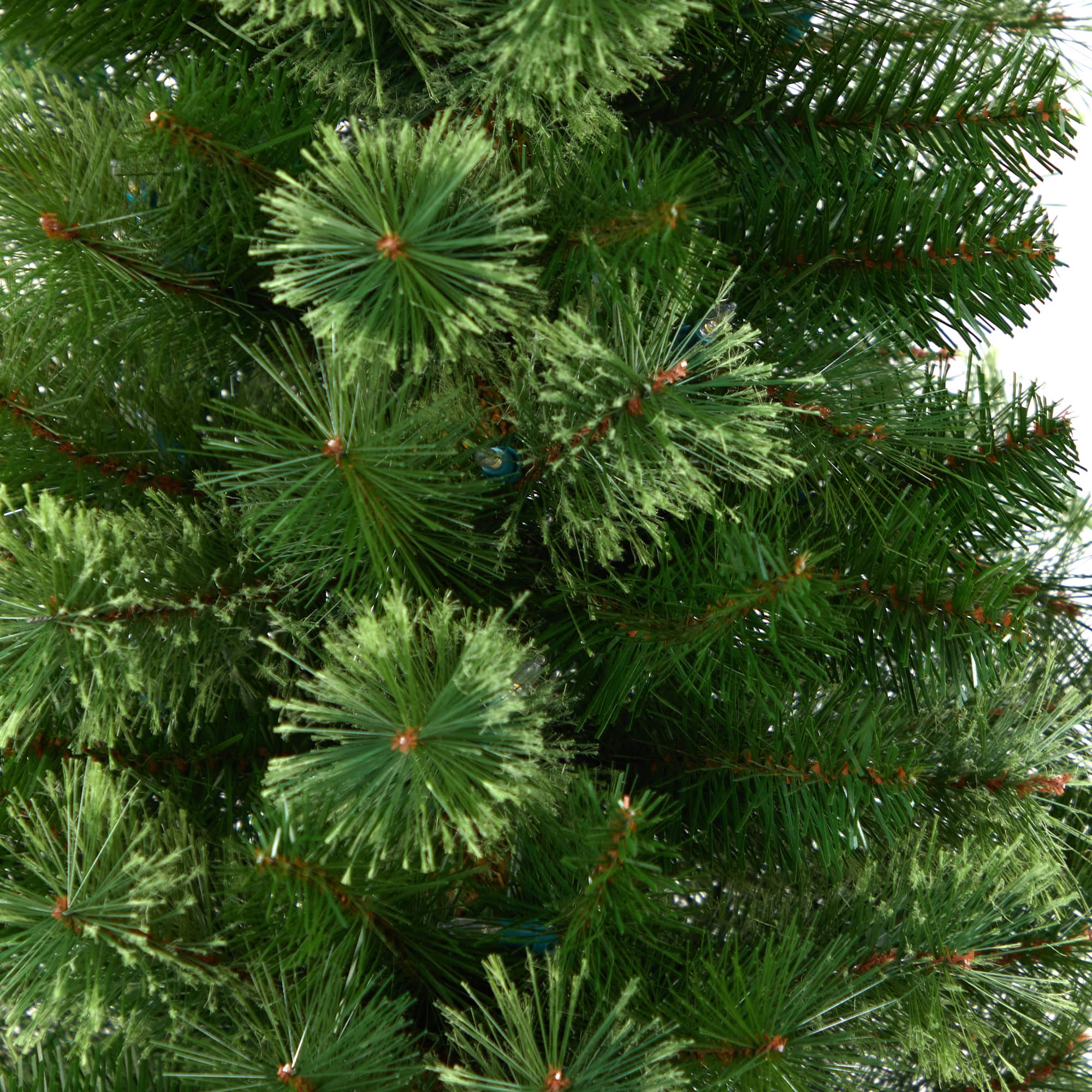 8ft. Pre-Lit Green Pine Artificial Christmas Tree, Clear LED Lights
