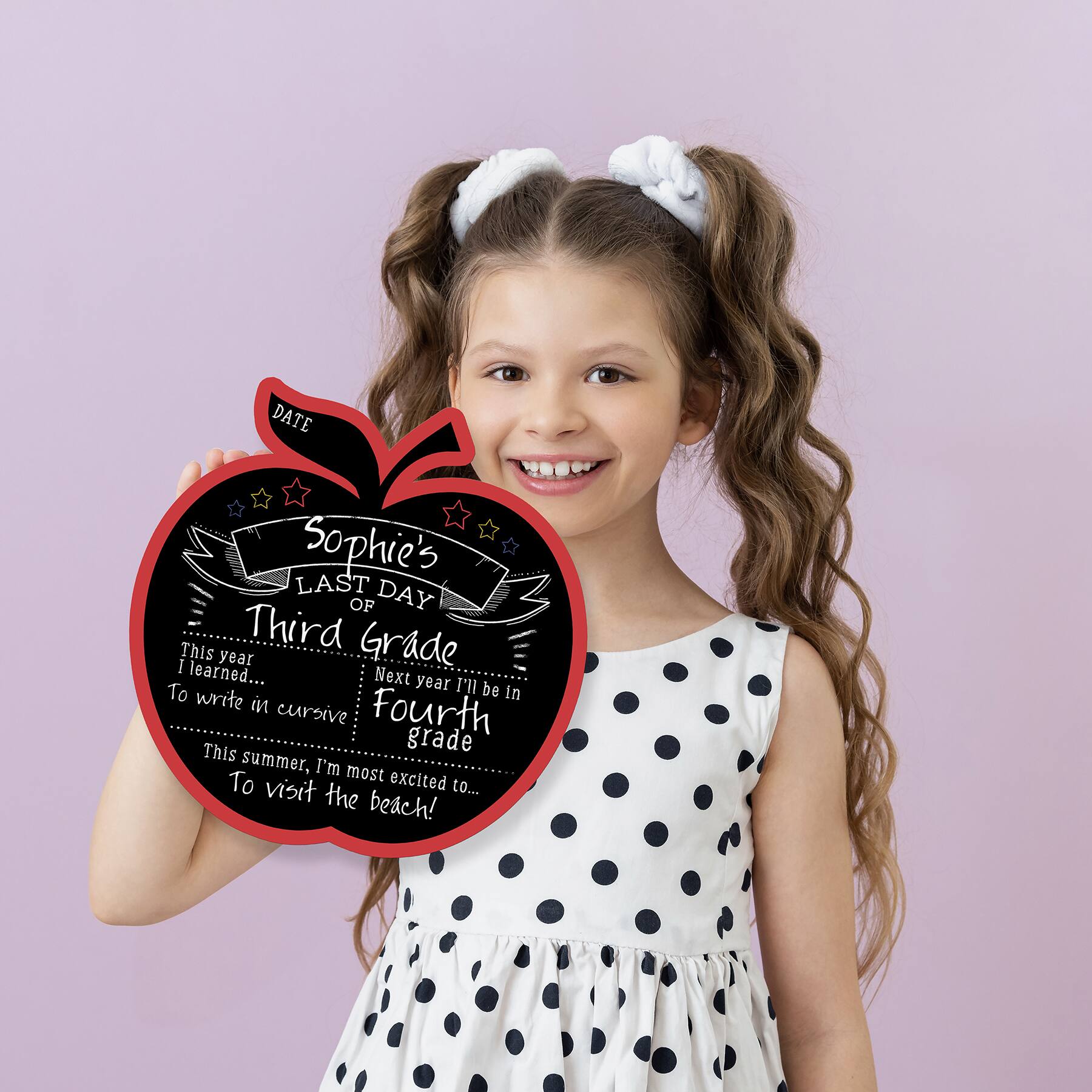 RoomMates Last or First Day of School Double-Sided Apple Chalkboard