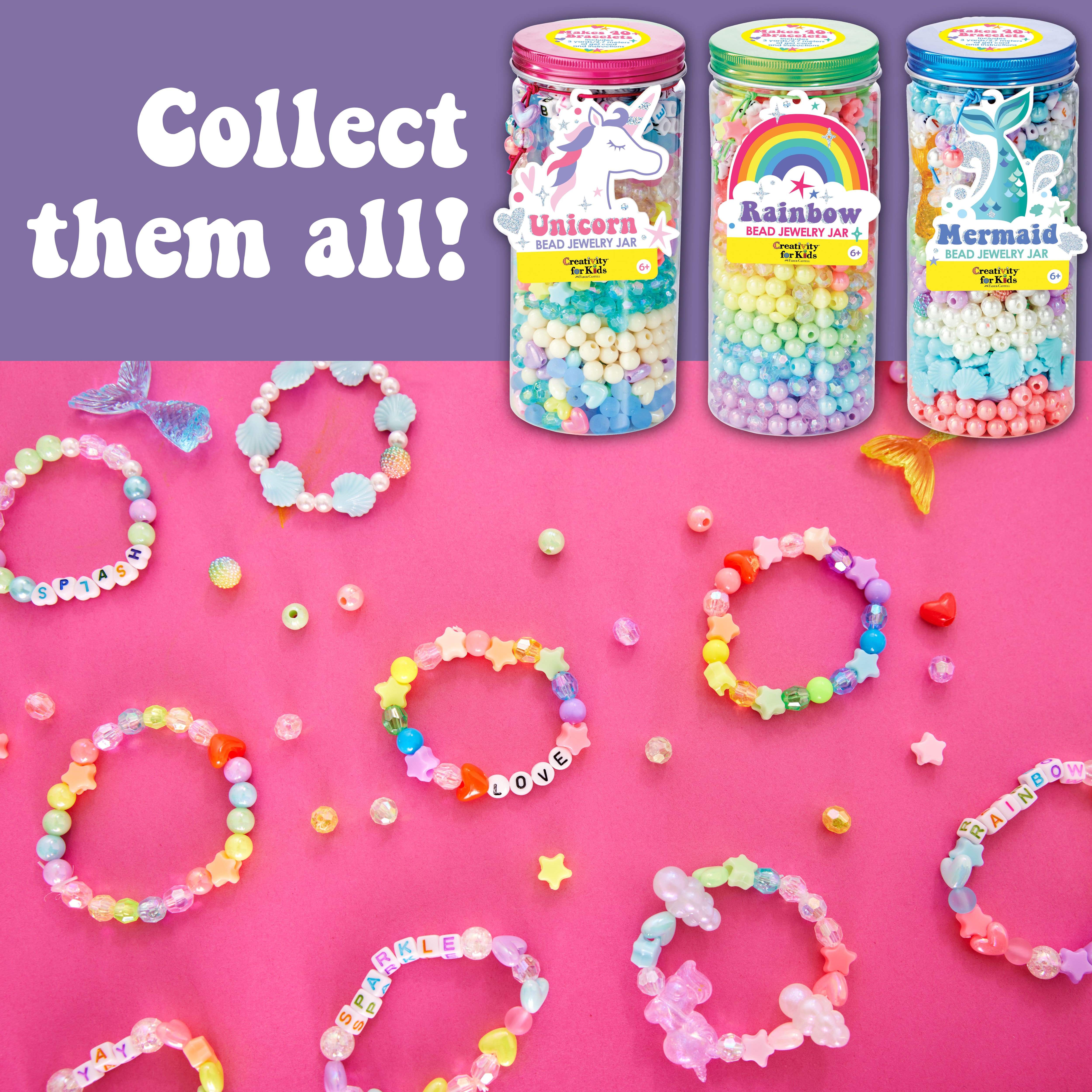 Creativity for Kids&#xAE; Rainbow Bead Jewelry Jar