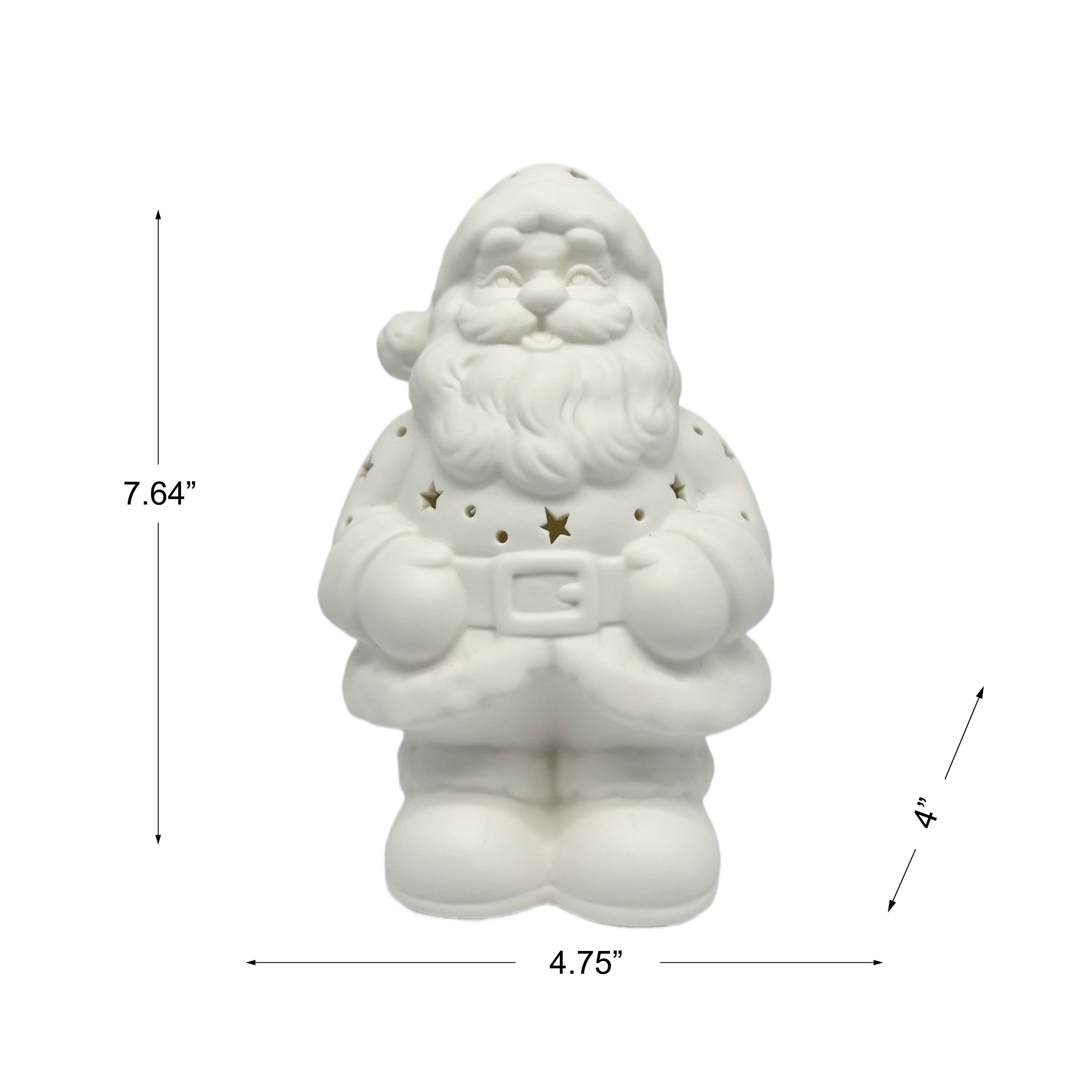 7.75&#x22; Santa DIY LED Ceramic D&#xE9;cor by Make Market&#xAE;