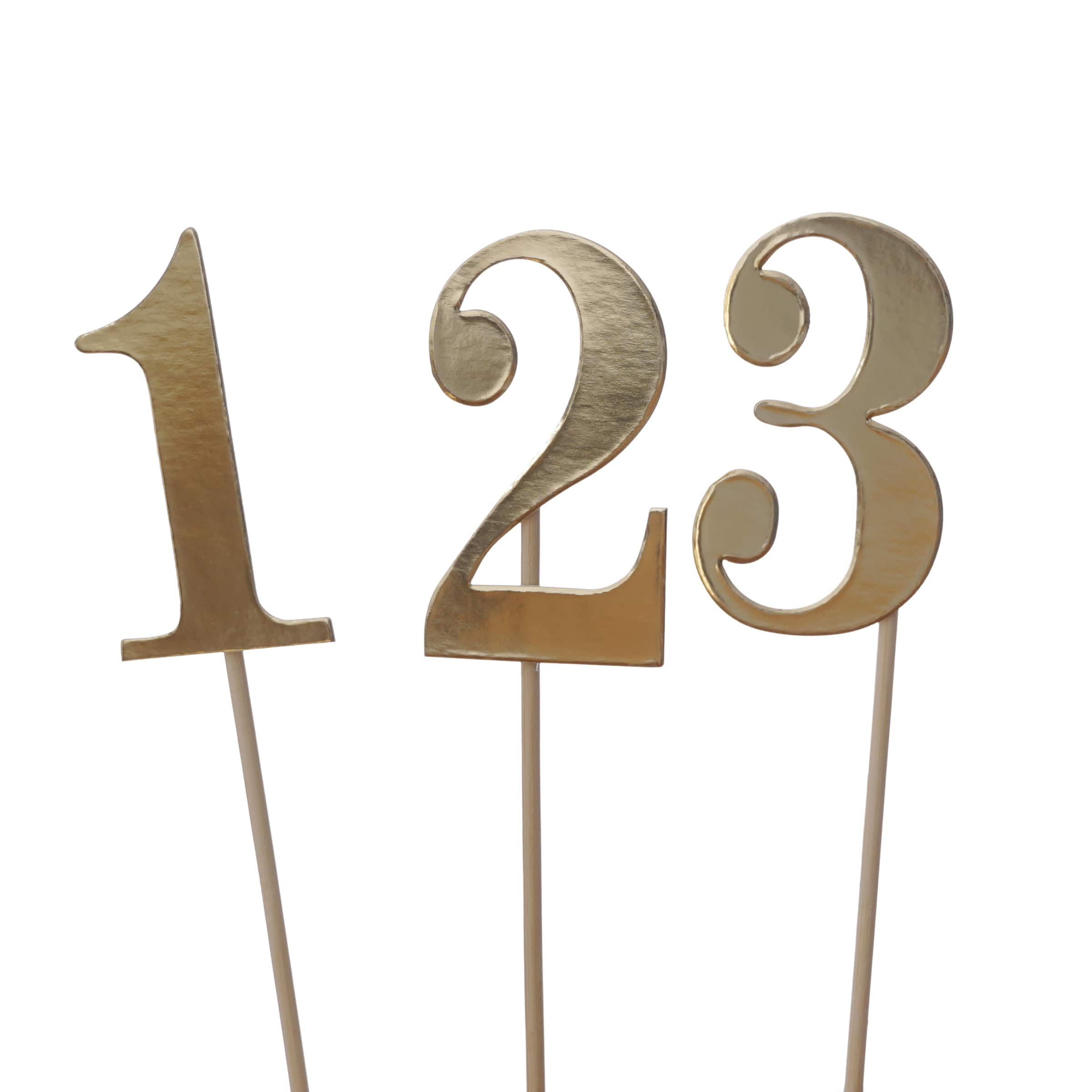 6 Pack: 1-12 Gold Table Numbers by Celebrate It™