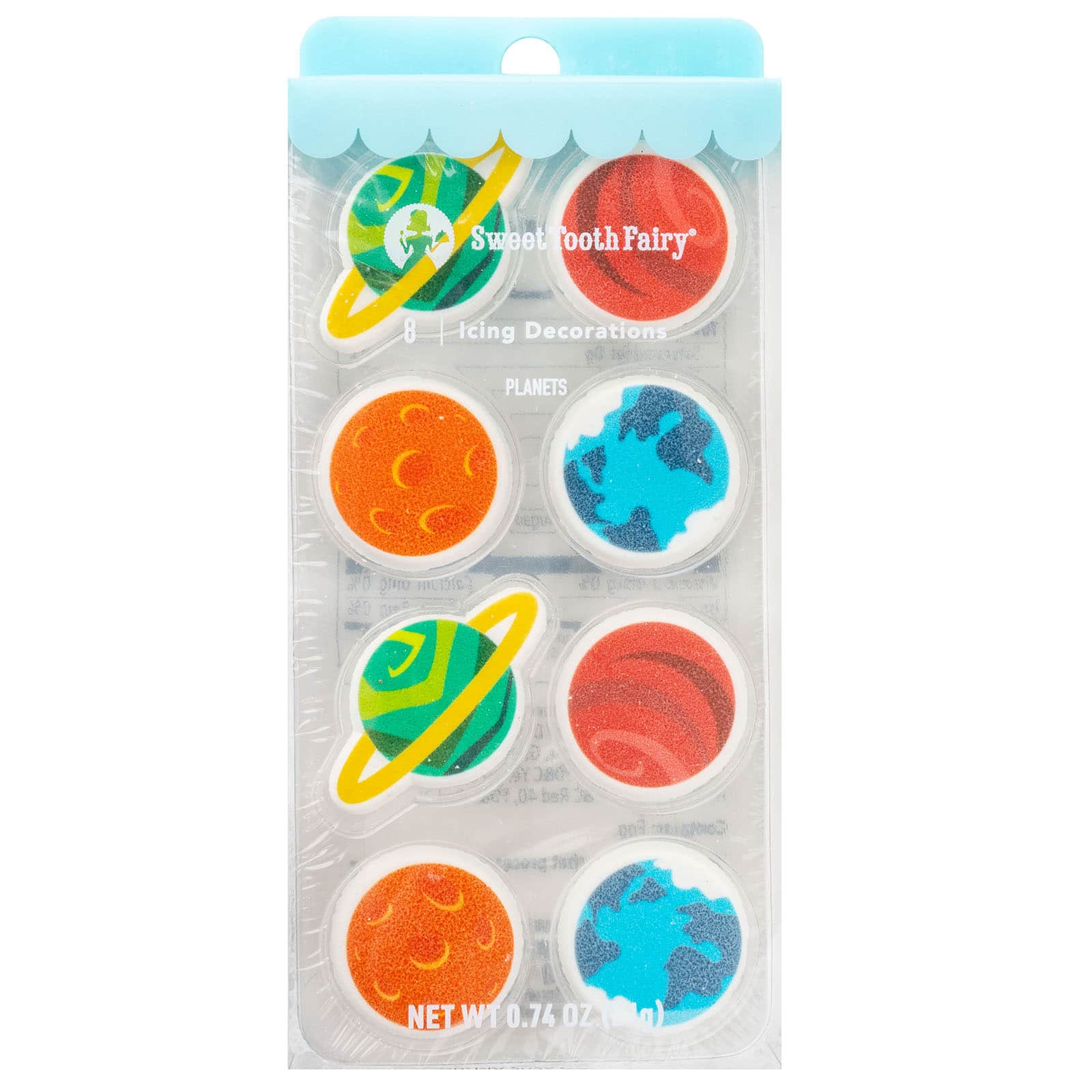 Sweet Tooth Fairy&#xAE; Planets Icing Decorations, 8ct.