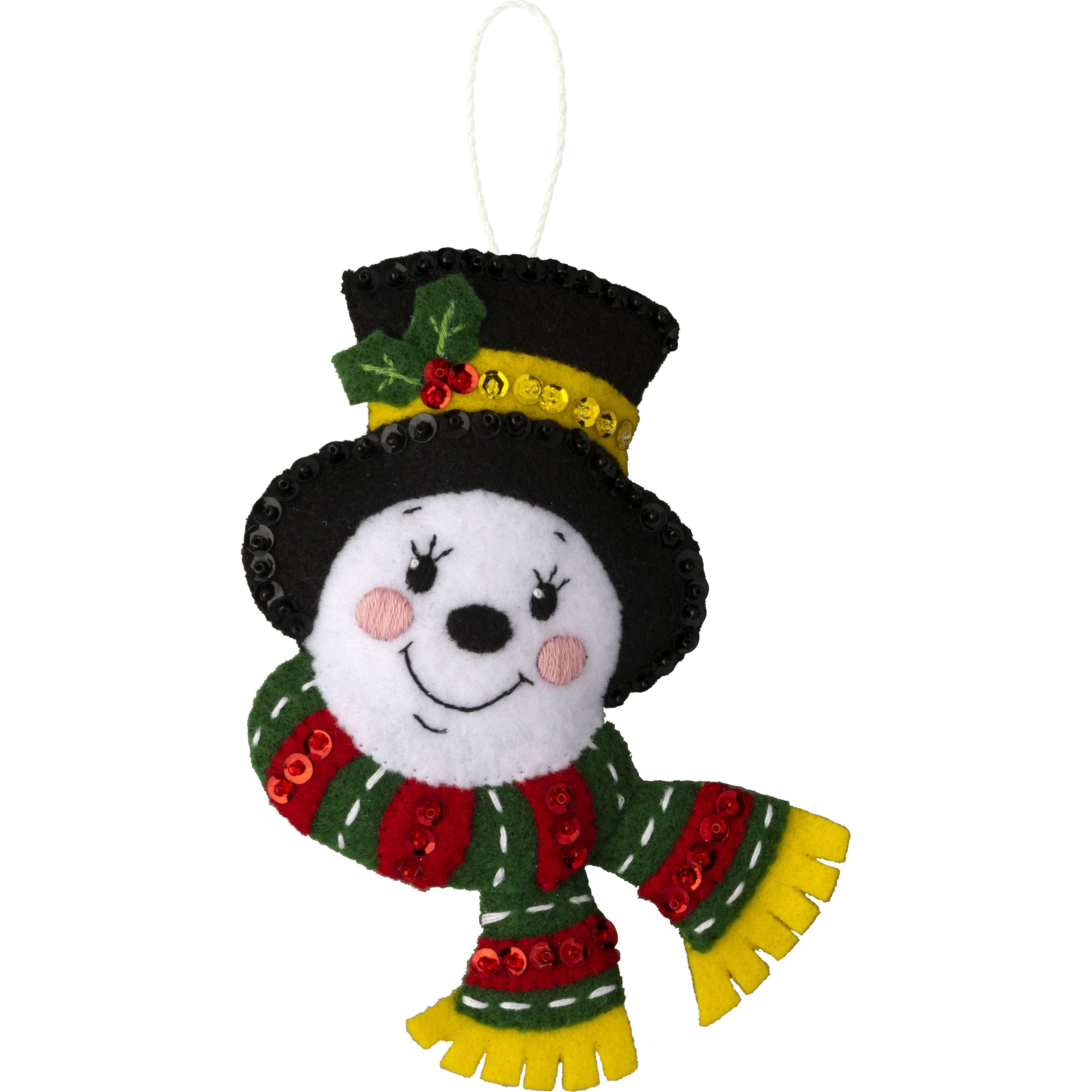 Bucilla&#xAE; Holiday Favorites Felt Ornaments Applique Kit Set, 6ct.