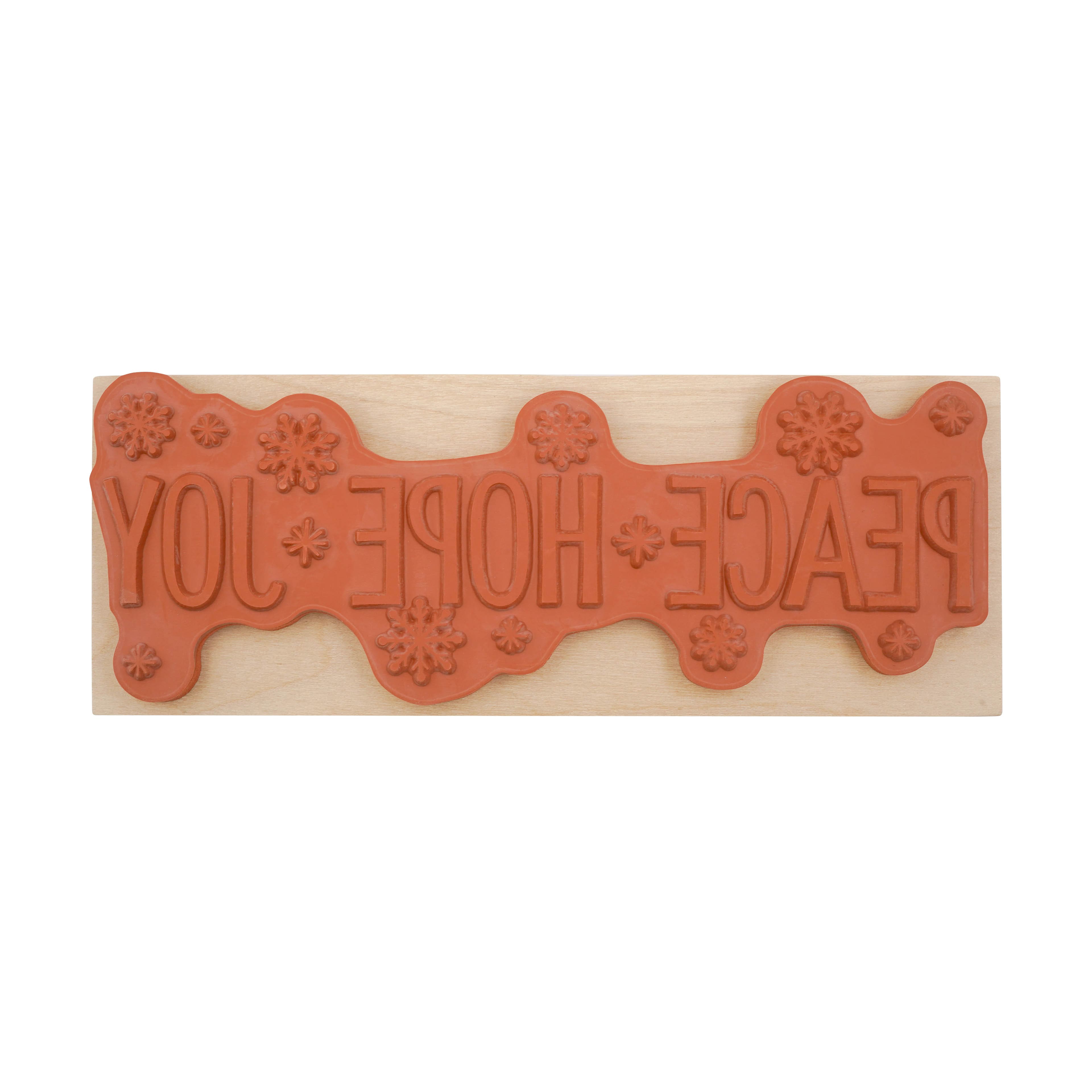 Peace Hope Joy Wood Stamp by Recollections&#x2122;