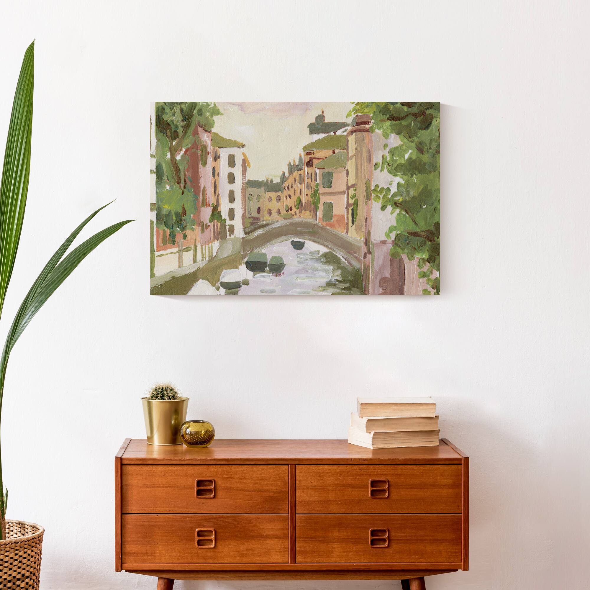 European Canal 24" x 16" Canvas Wall Art