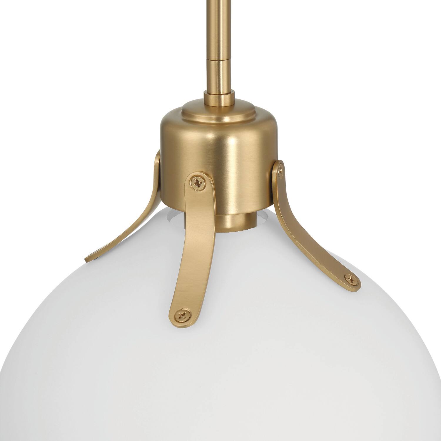 Hello Honey&#xAE; Delano Gold &#x26; White Industrial Metal &#x26; Etched Glass Ceiling Light
