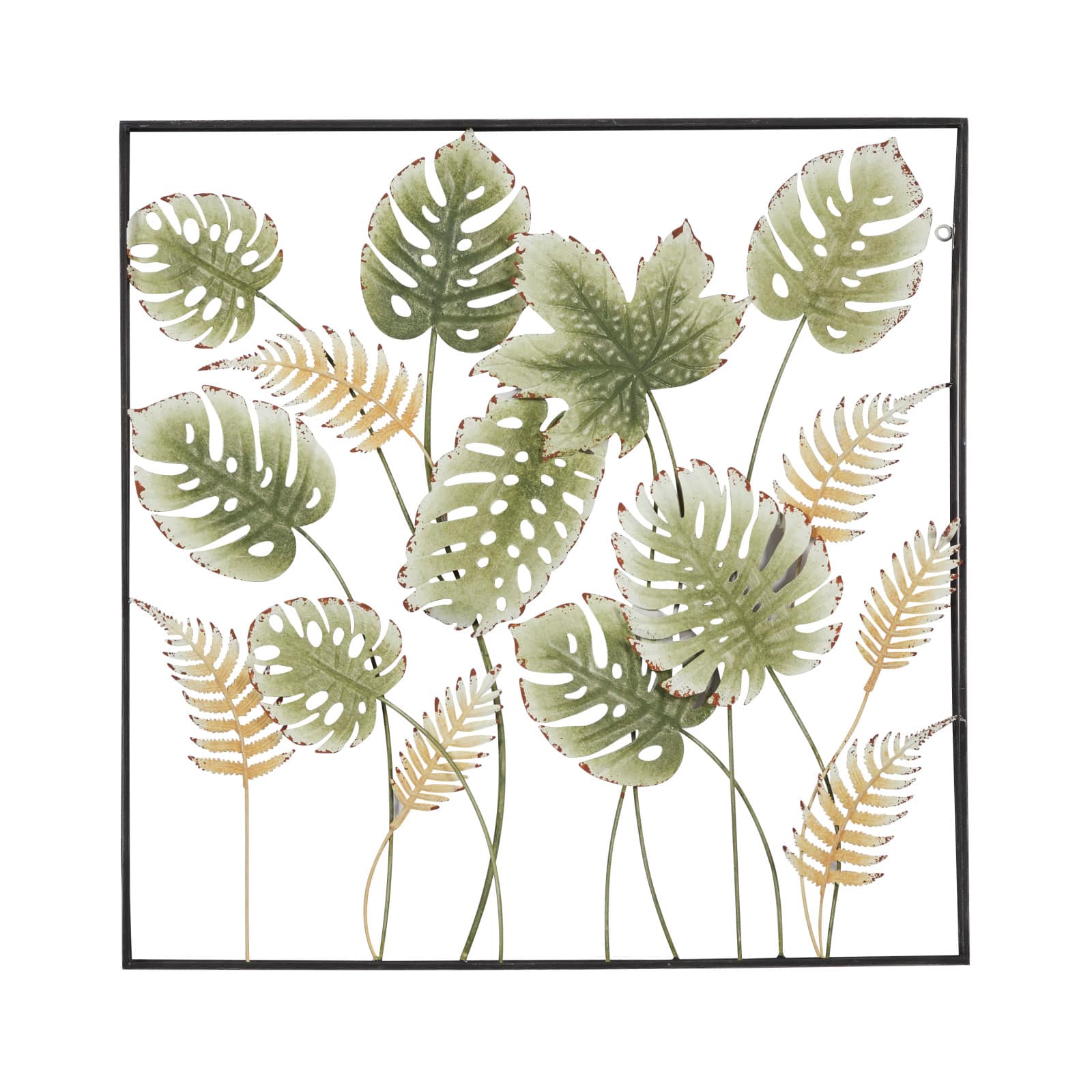 30&#x22; Green Modern Iron Wall D&#xE9;cor