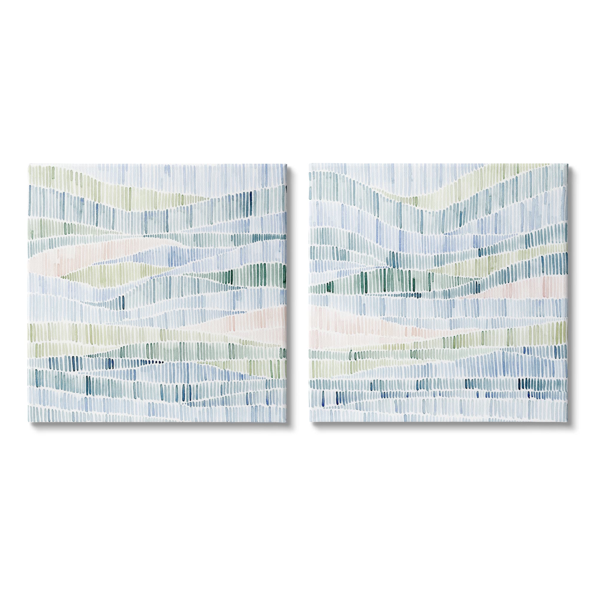 Stupell Industries Modern Abstract Nautical Landscape Wavy Striped Pattern Canvas Wall Art