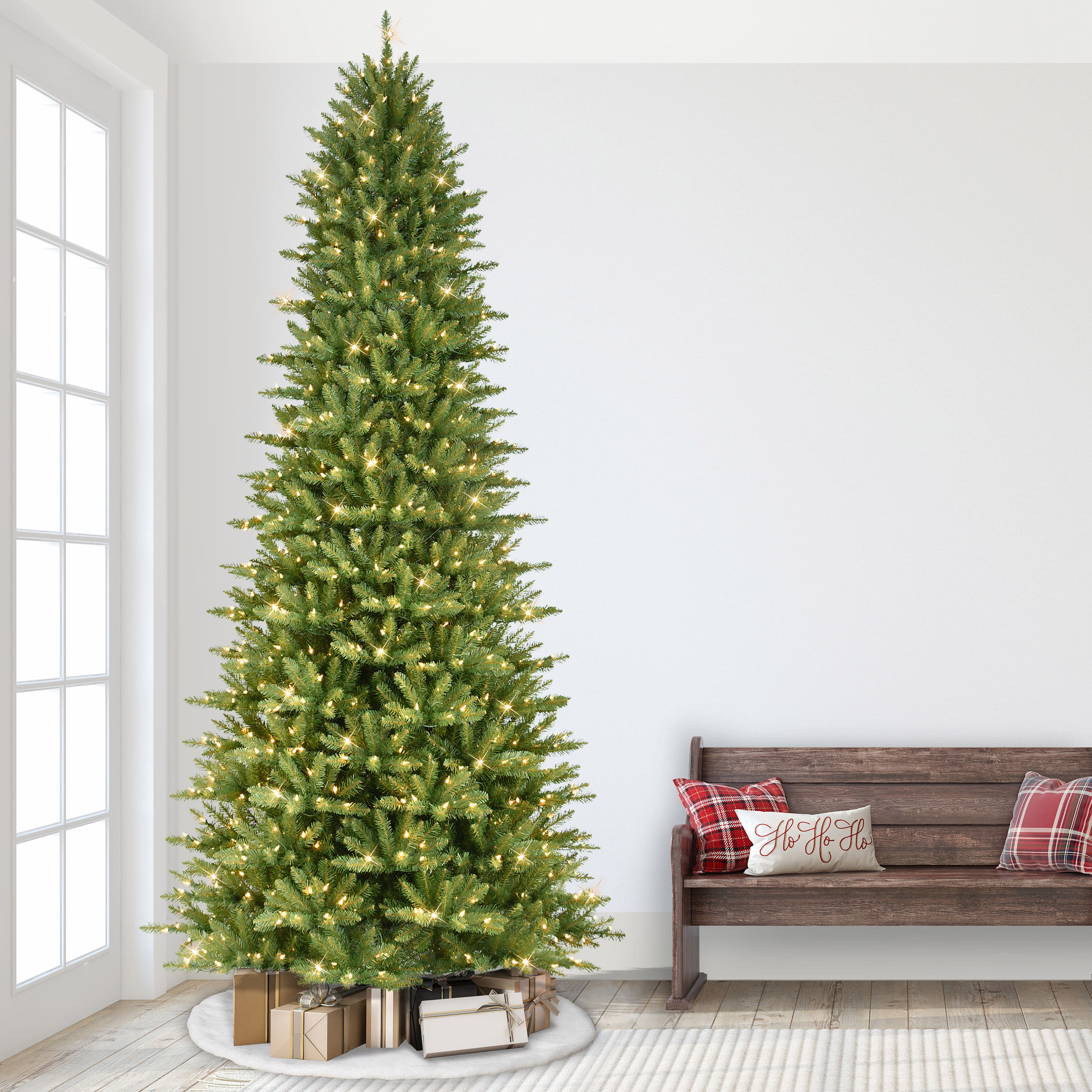 9ft. Pre-Lit Slim Fraser Fir Artificial Christmas Tree