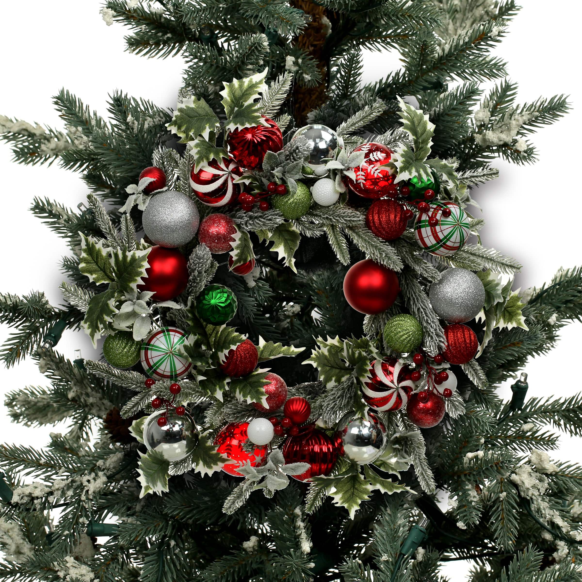 24&#x22; Pine &#x26; Ornament Wreath by Ashland&#xAE;