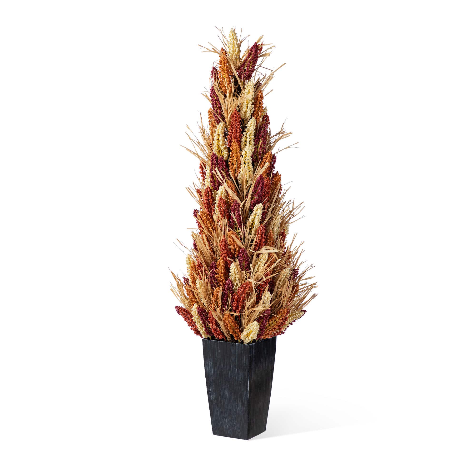 Glitzhome® 38" Fall Multi-Colored Sorghum Porch Tree