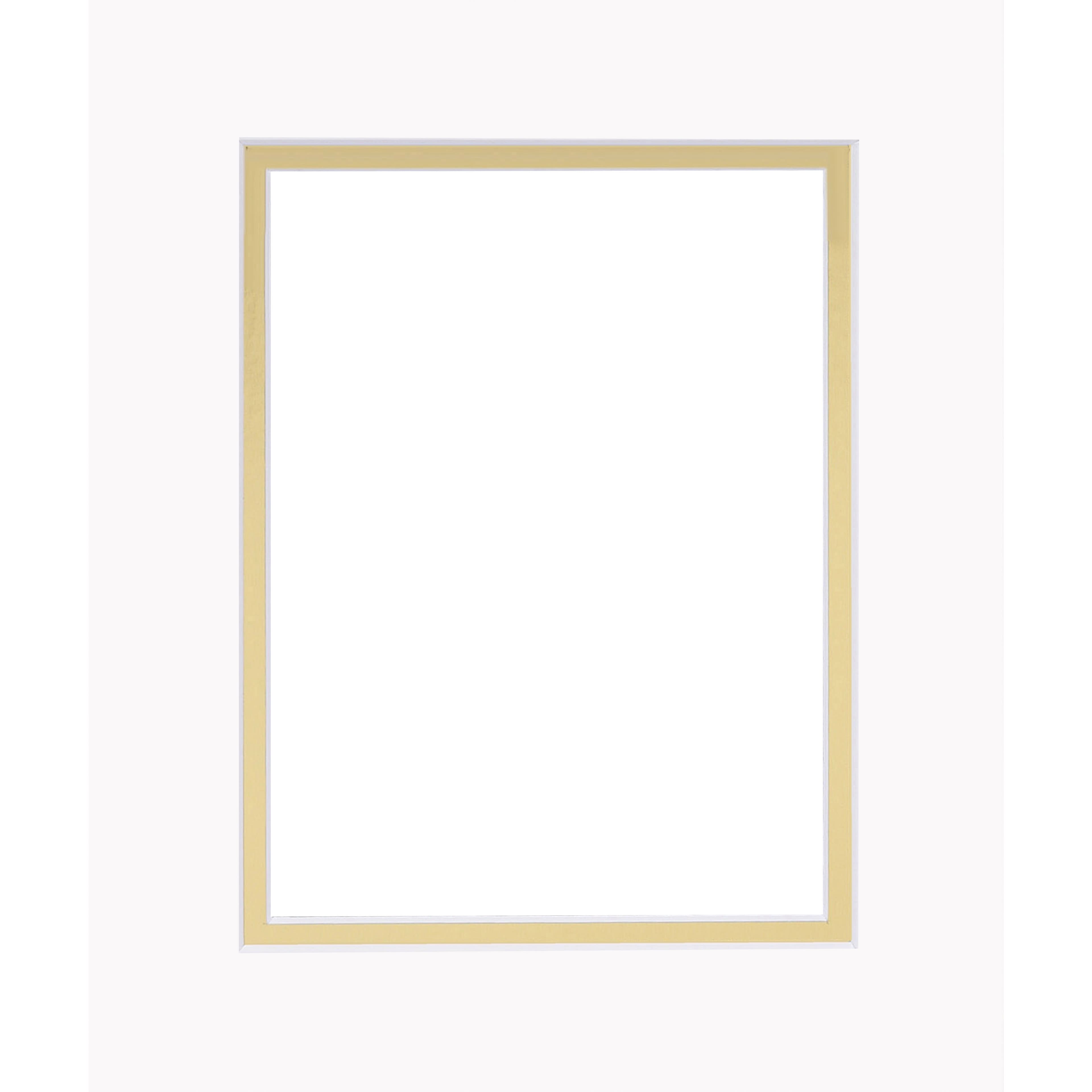 8&#x22; x 10&#x22; White &#x26; Gold Double Mat, 5&#x22; x 7&#x22; Opening Size by Studio D&#xE9;cor&#xAE;