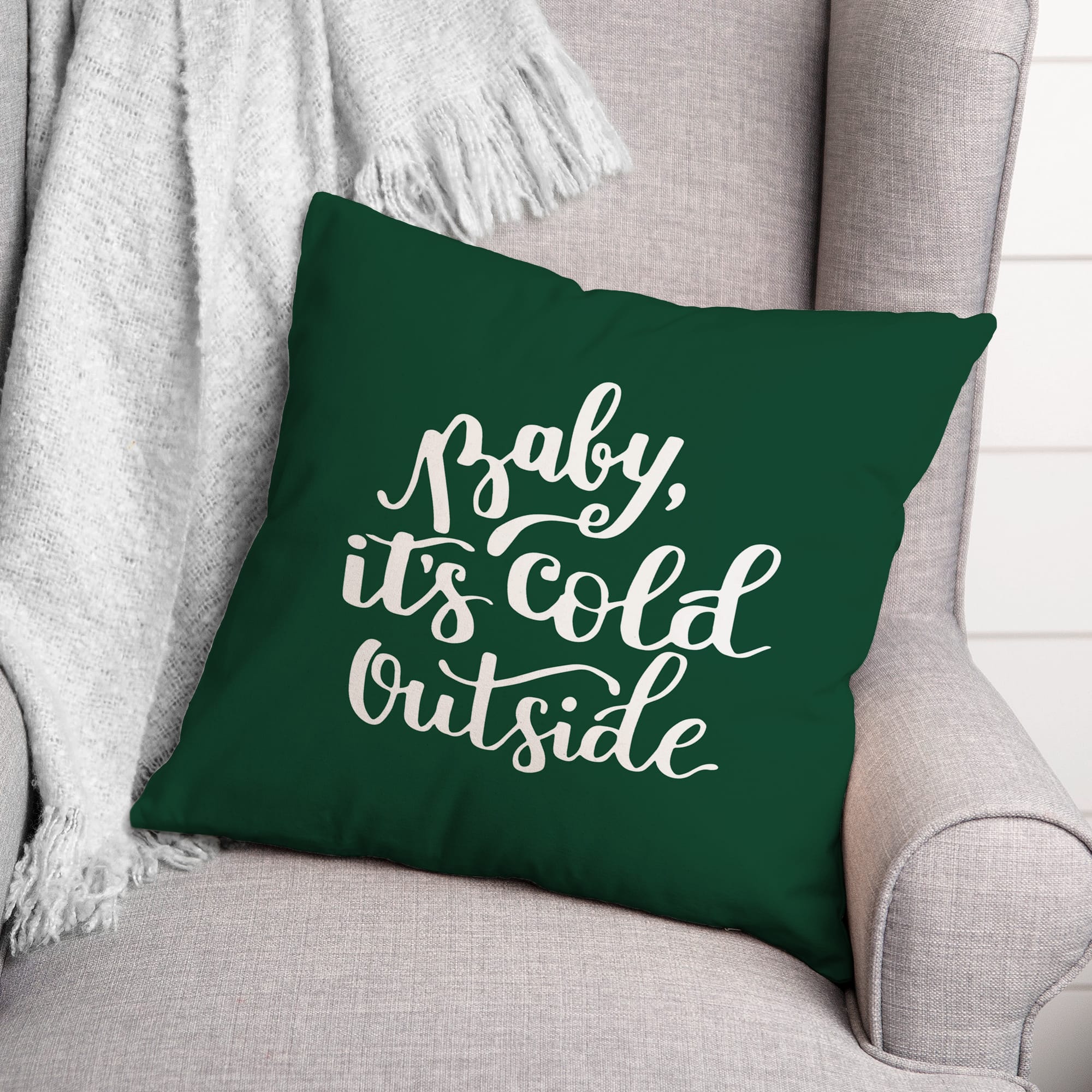 Baby It&#x27;s Cold Outside Throw Pillow