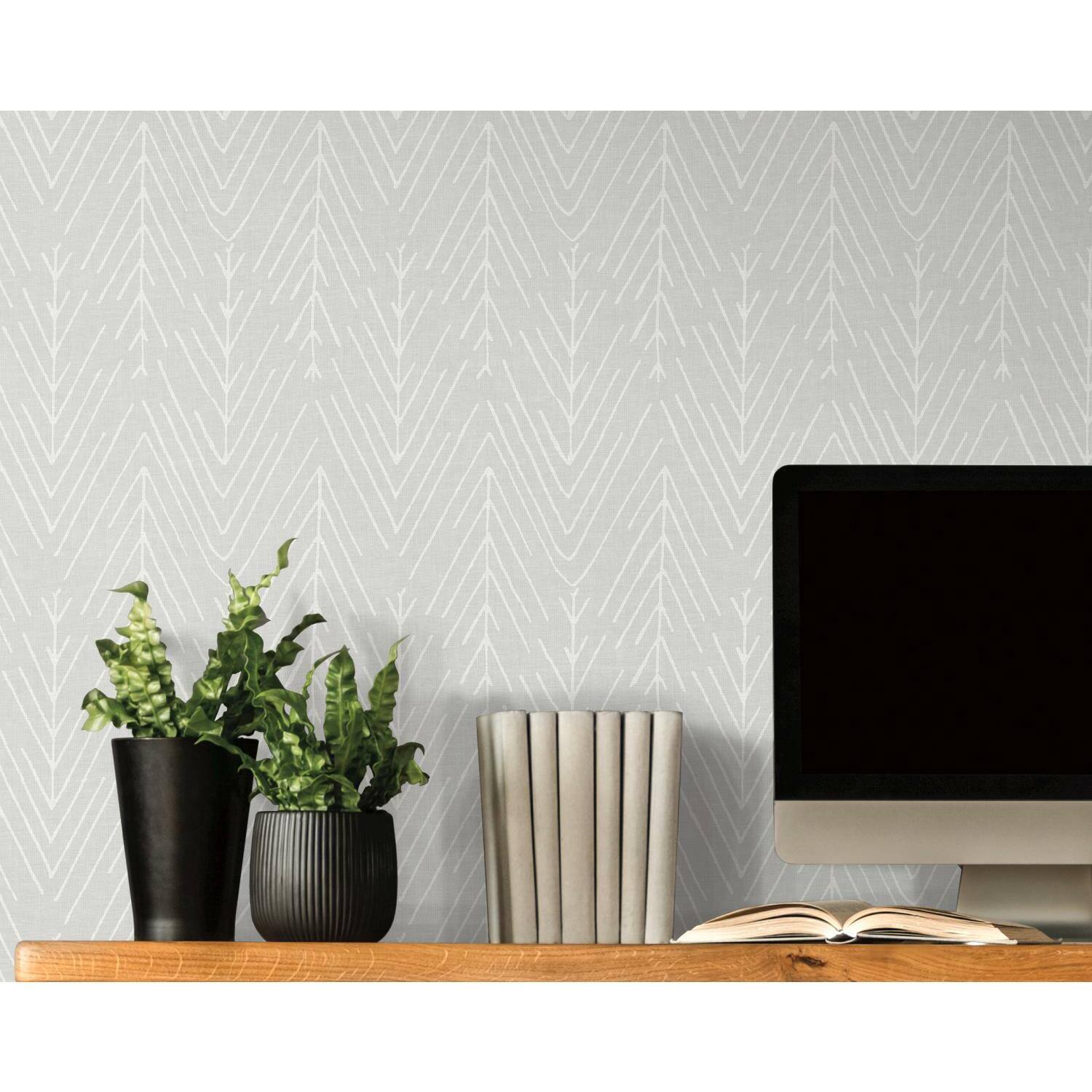 RoomMates Twig Hygge Herringbone Peel &#x26; Stick Wallpaper