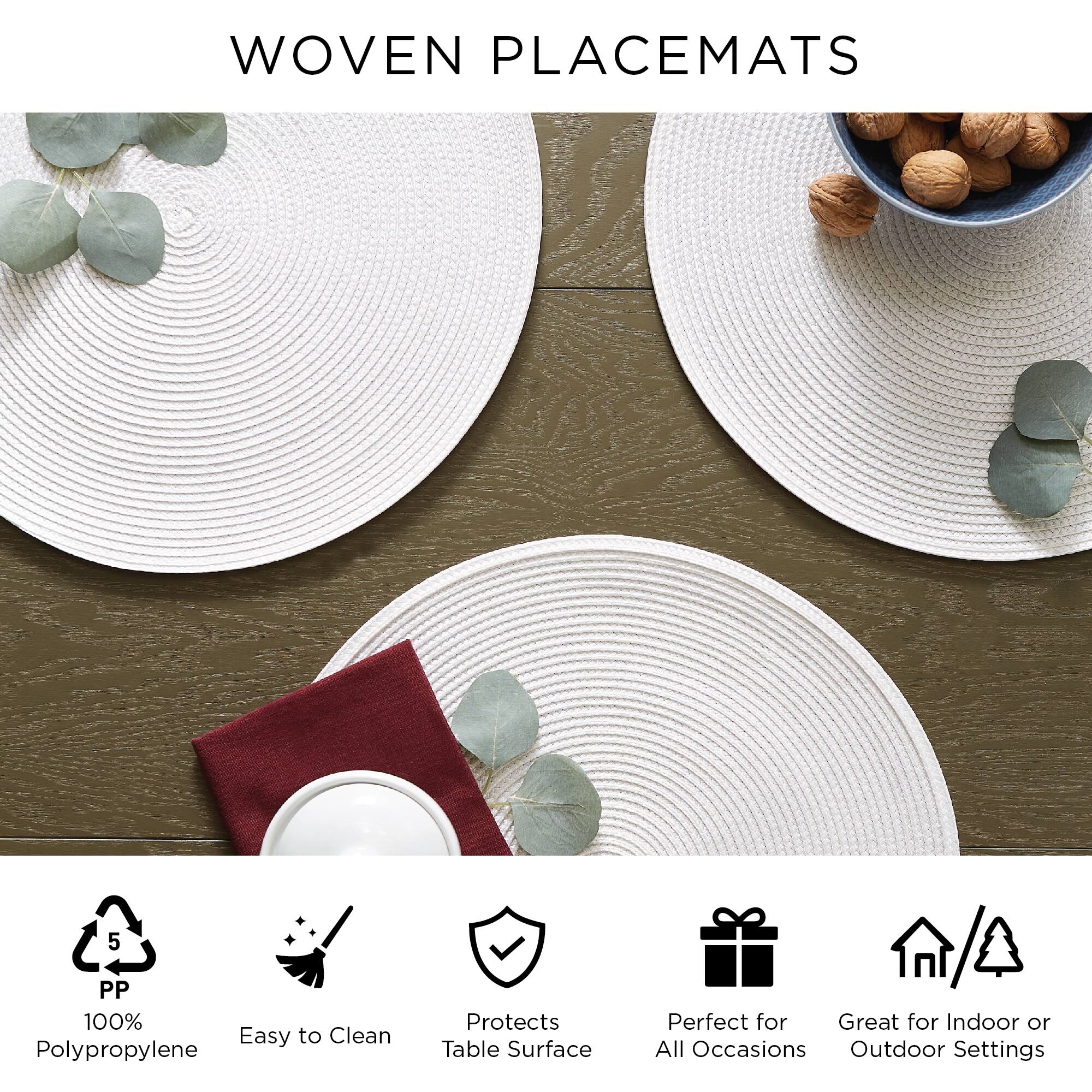 DII&#xAE; Oval Plastic Woven Placemats, 6ct.