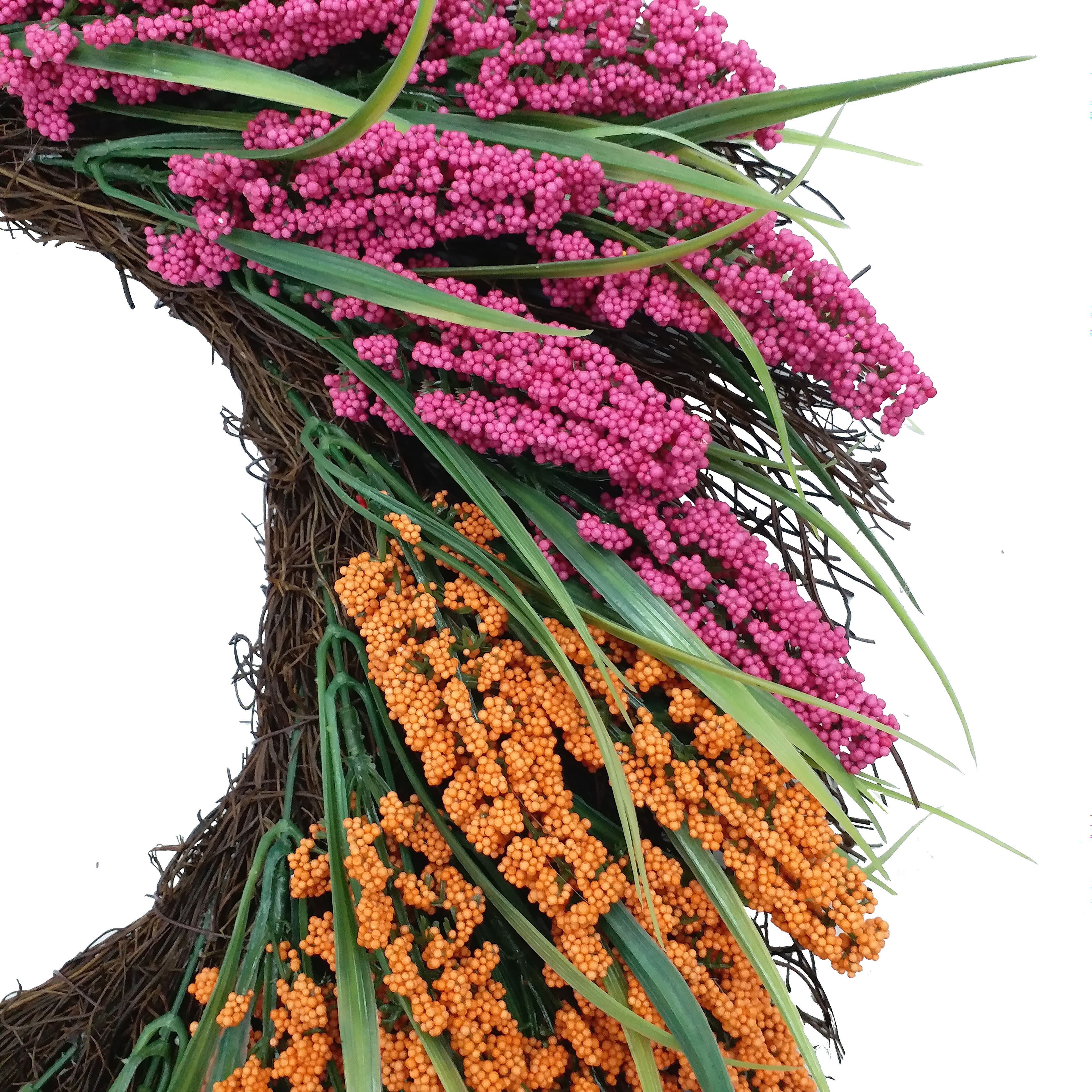 22&#x22; Pink, Orange &#x26; Purple Heather Mix Wreath by Ashland&#xAE;
