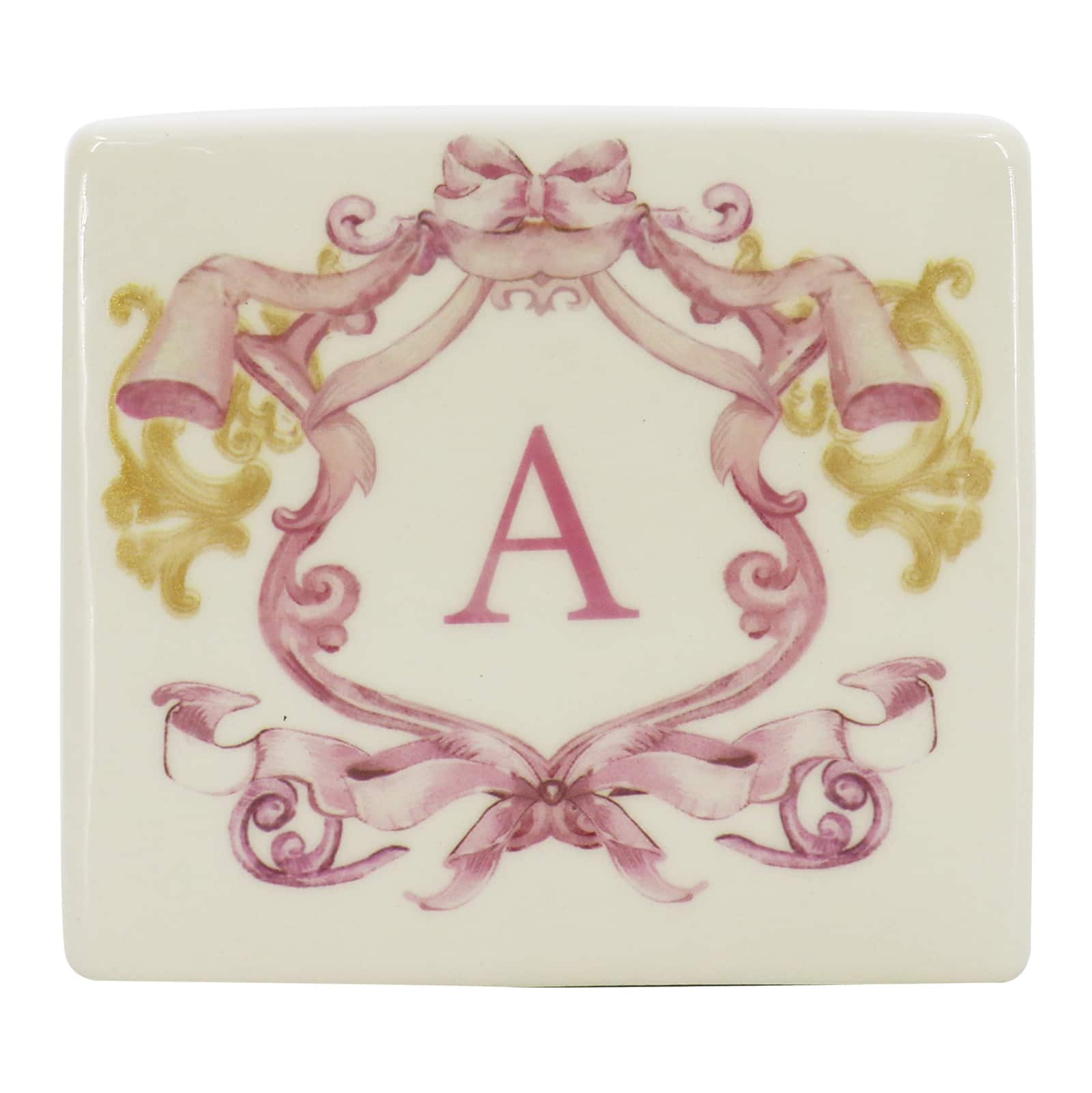 4.5&#x22; x 4&#x22; Ceramic Monogram D&#xE9;cor by Ashland&#xAE;