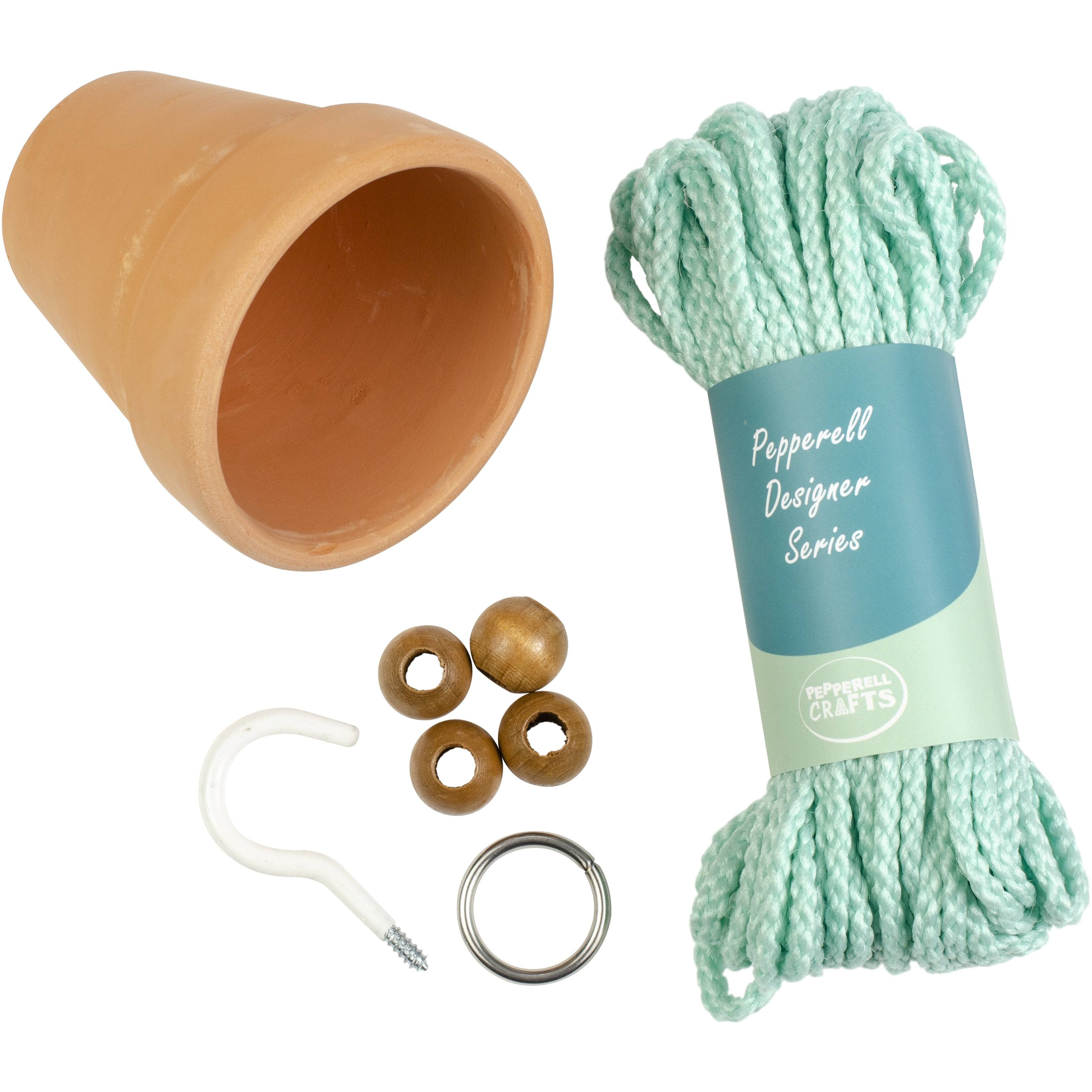 Pepperell Designer Mint Macramé Plant Hanger Kit