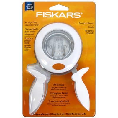 Fiskars Round 'n Round Squeeze Punch, Extra Large, 2 in 