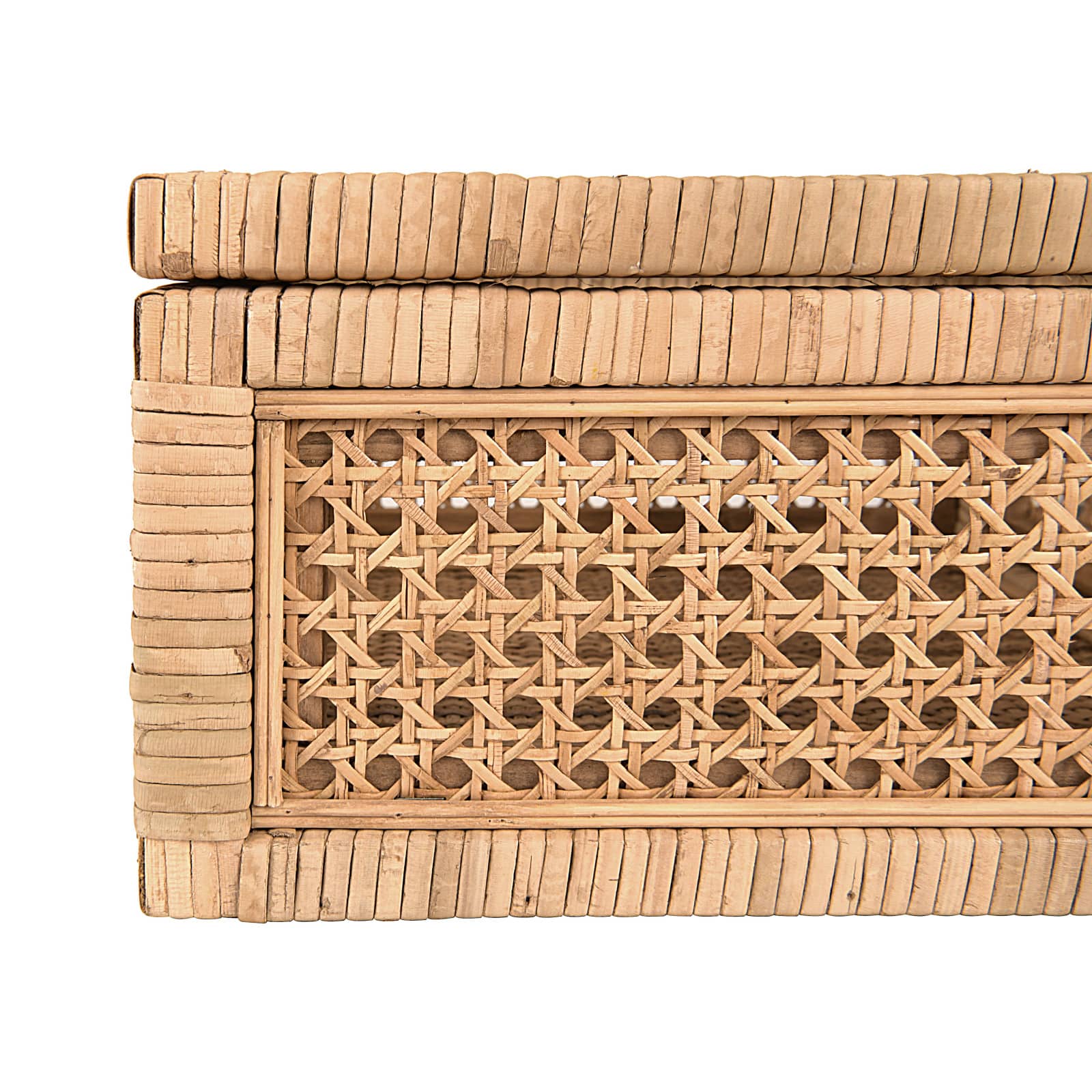 Hello Honey® Cane & Rattan Display Box with Glass Lid Set
