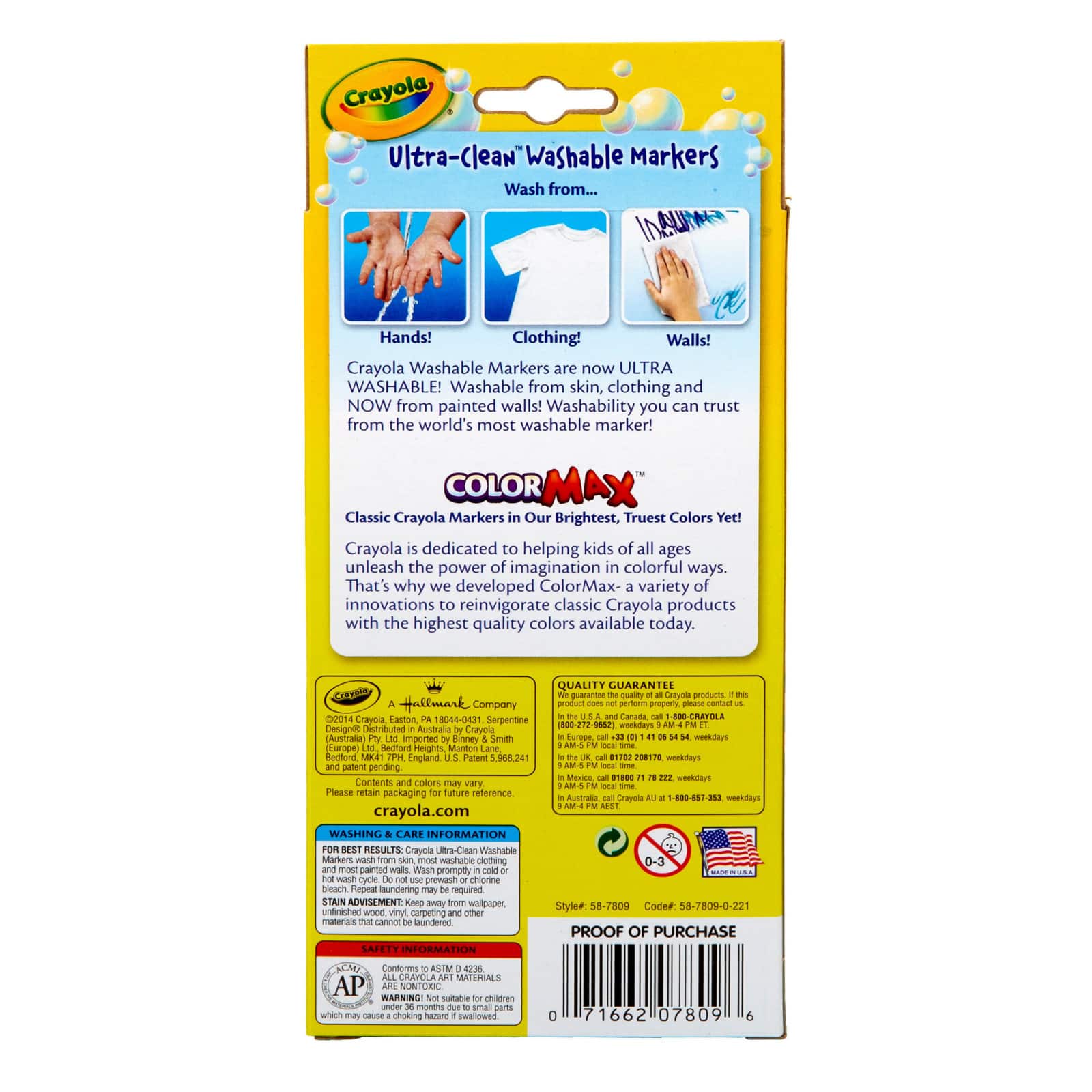 Crayola® Washable™ Classic 8 Color Fine Line Marker Set