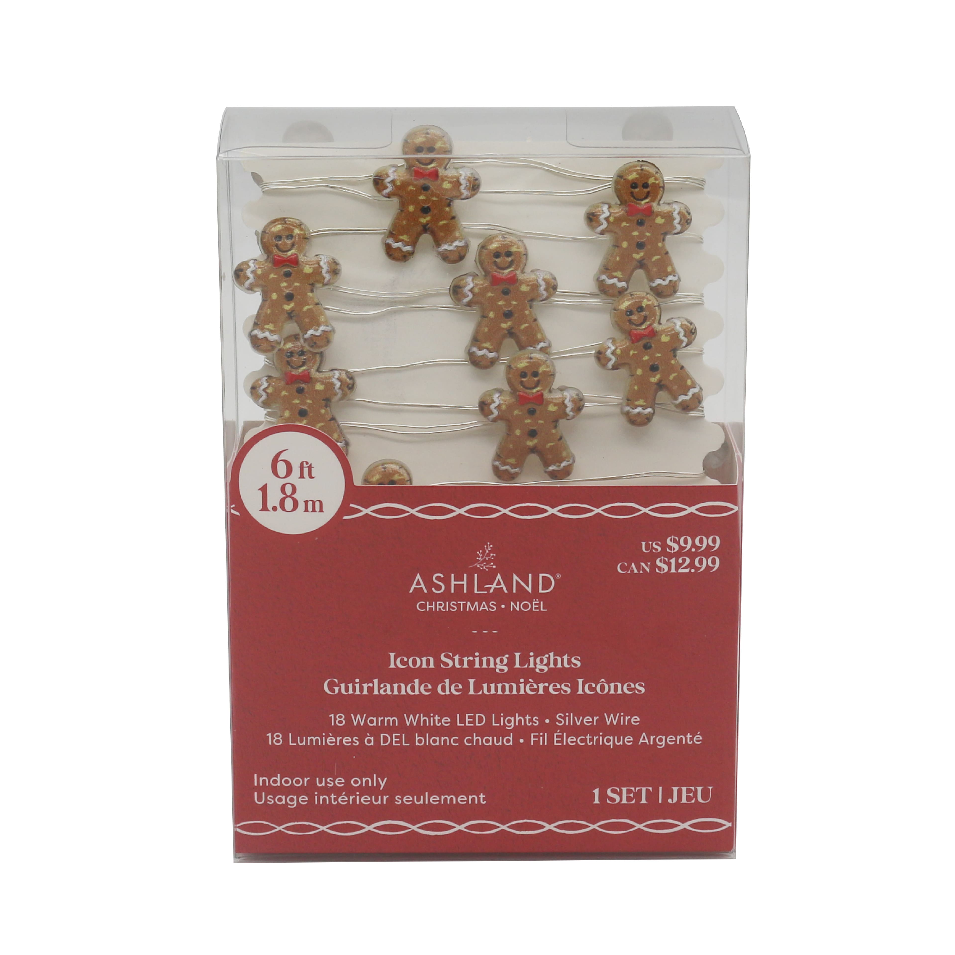 18ct. Gingerbread Man LED Icon String Lights by Ashland&#xAE;