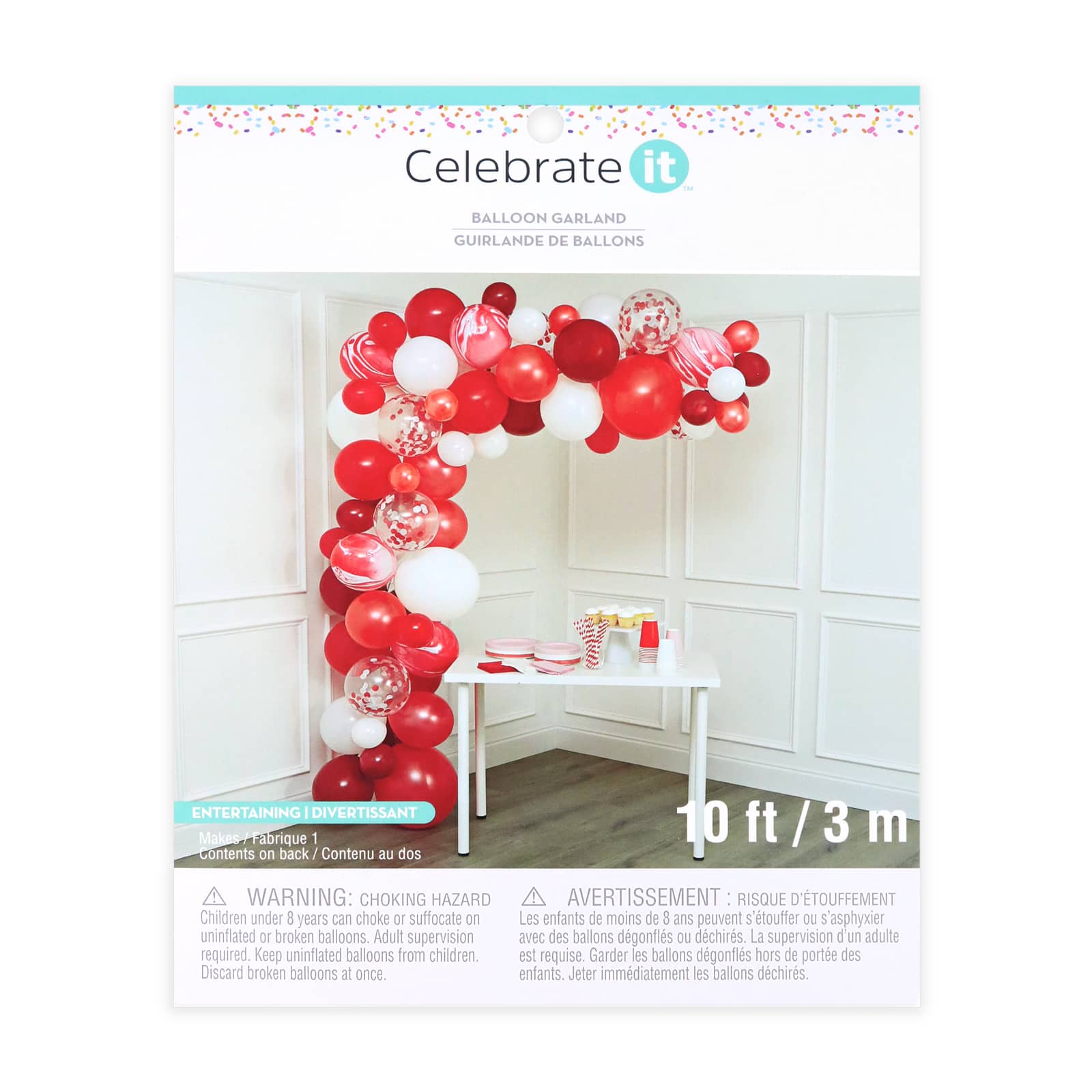 6 Pack: 10ft. Red Garland Balloon Kit by Celebrate It&#x2122;