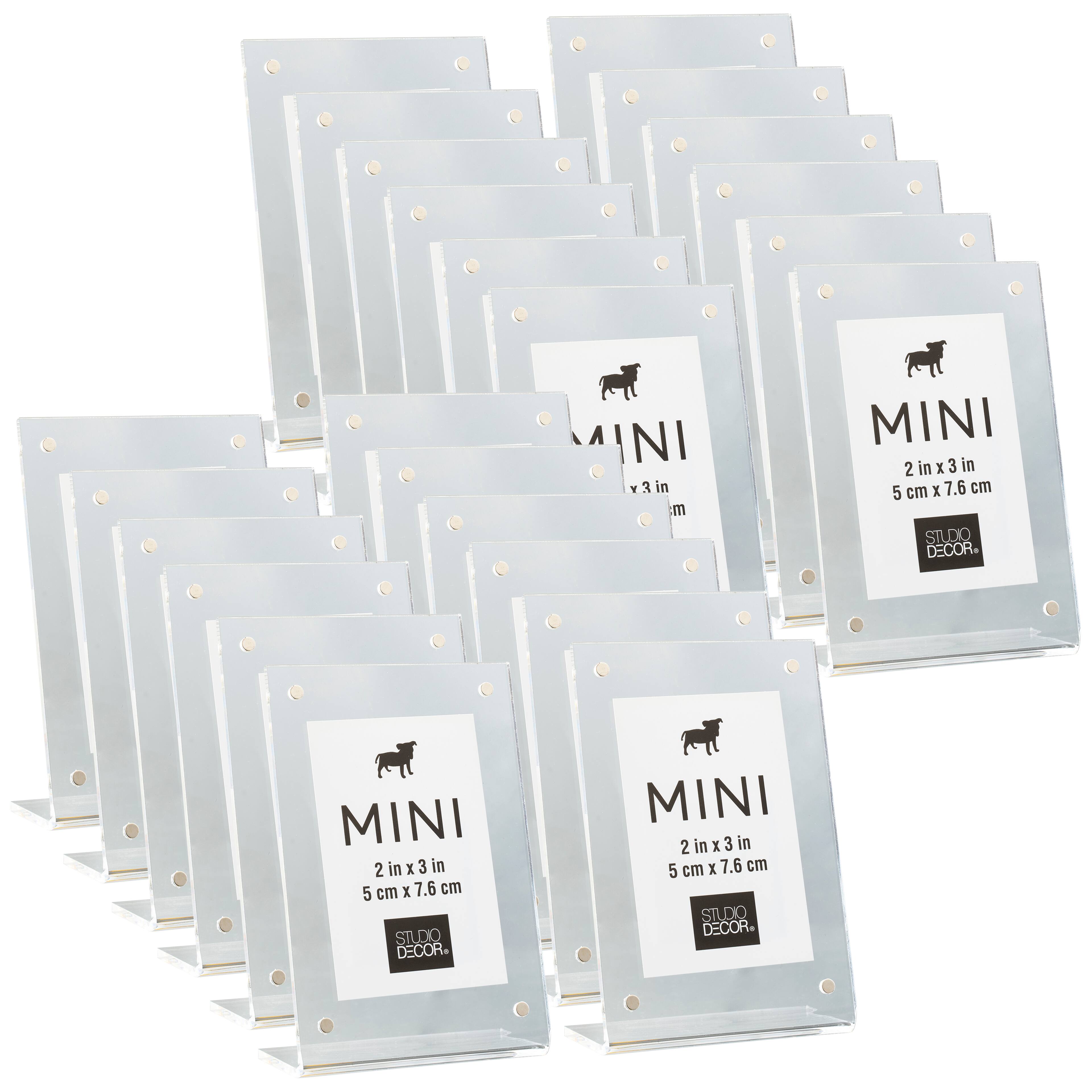 24 Pack: Clear Slanted 2" x 3" Mini Frame by Studio Décor®