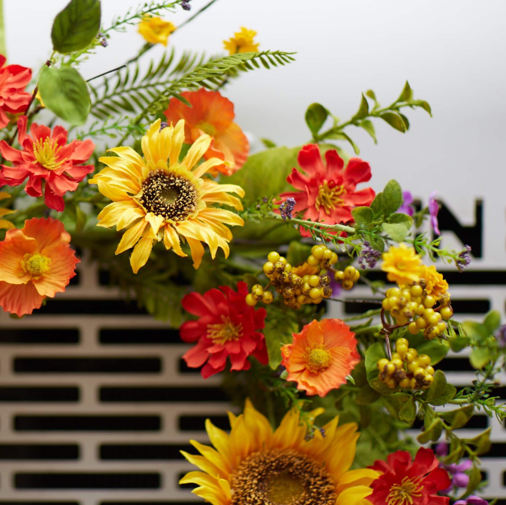 22&#x22; Sunflower &#x26; Floral Mix Wreath
