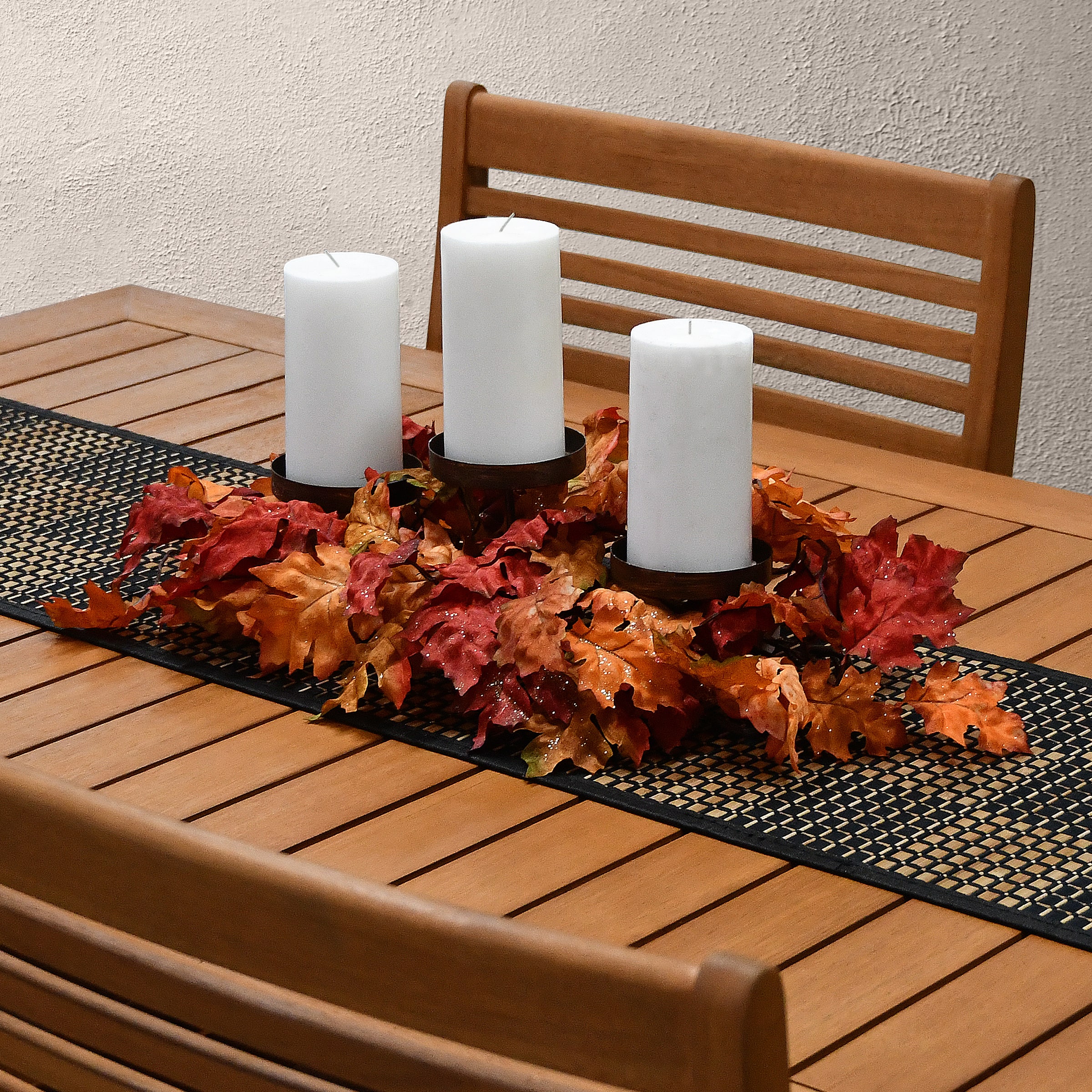 22&#x22; Candle Holder with Maples Leaves