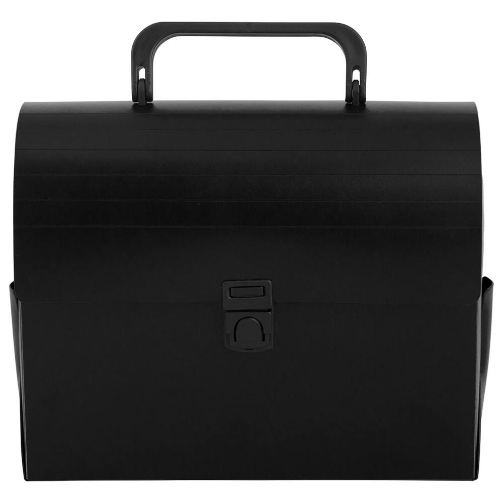 JAM Paper Black 6&#x22; x 9&#x22; Plastic Art Case Lunchbox