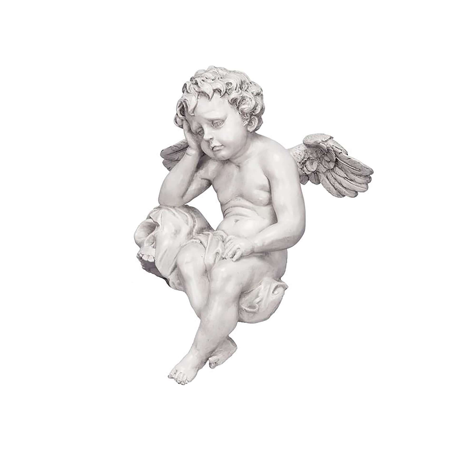 Design Toscano&#xAE; 13&#x22; Mourning Mortality Sitting Cherub Sculpture