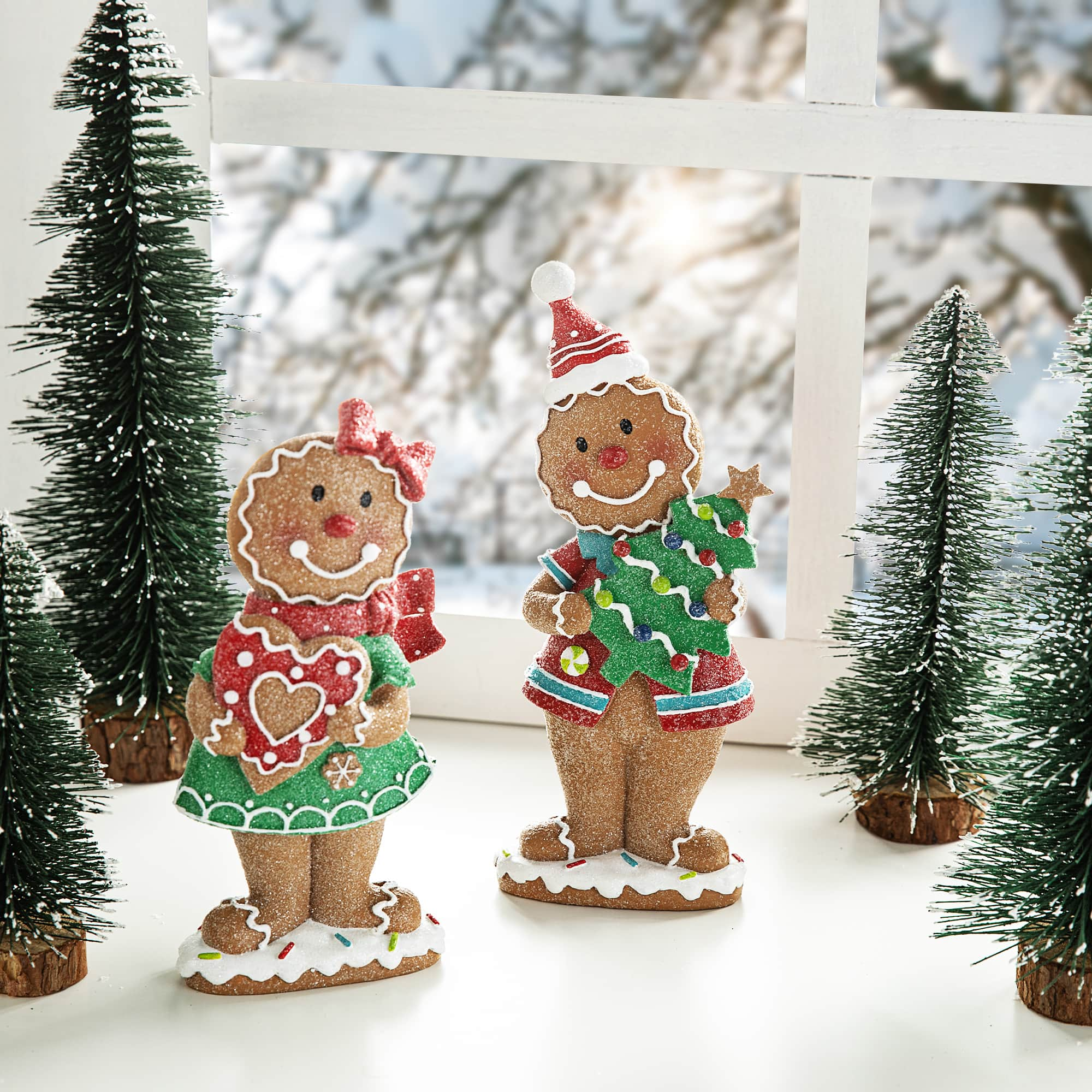 Glitzhome&#xAE; Gingerbread Table D&#xE9;cor Set