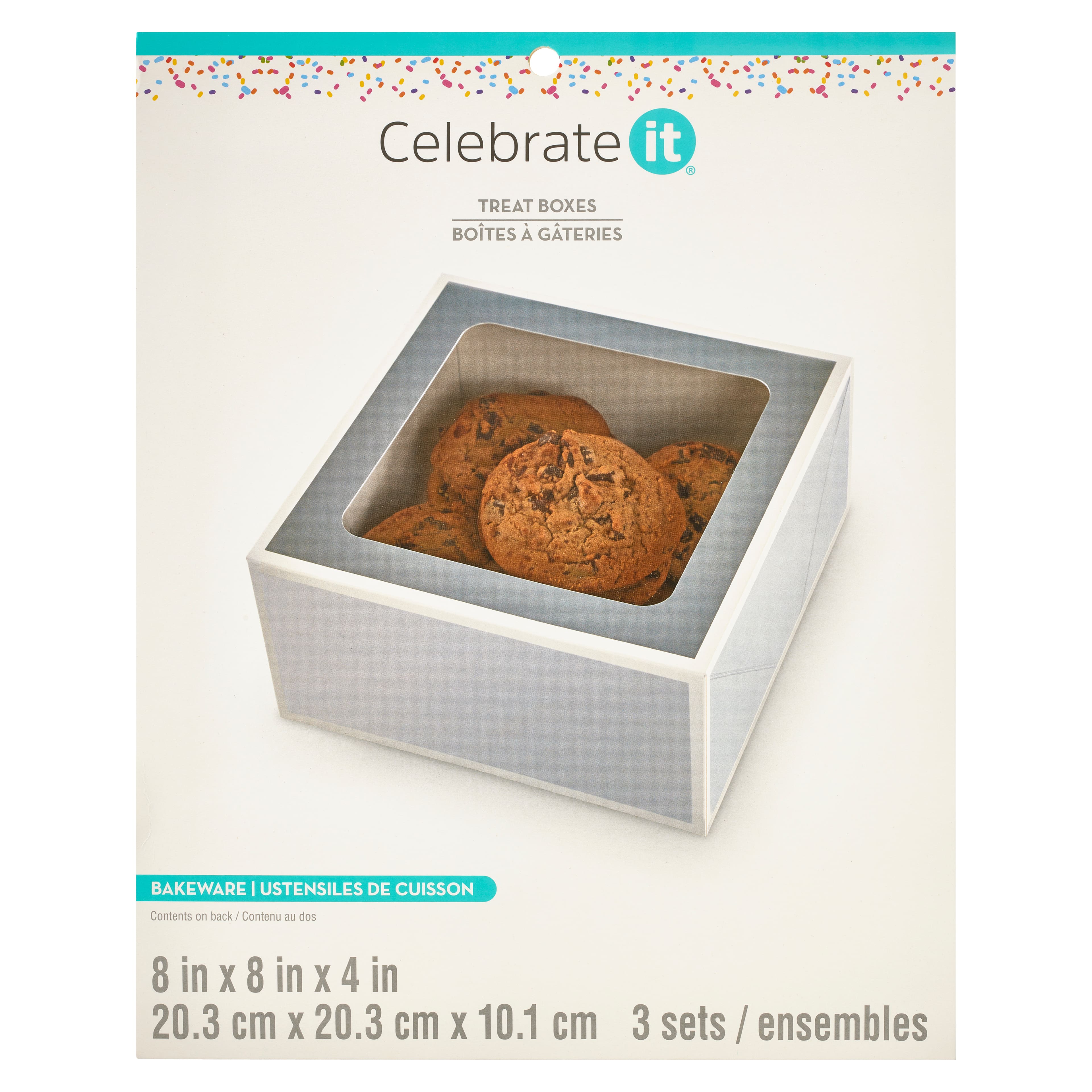 Silver Solid Treat Boxes By Celebrate It®