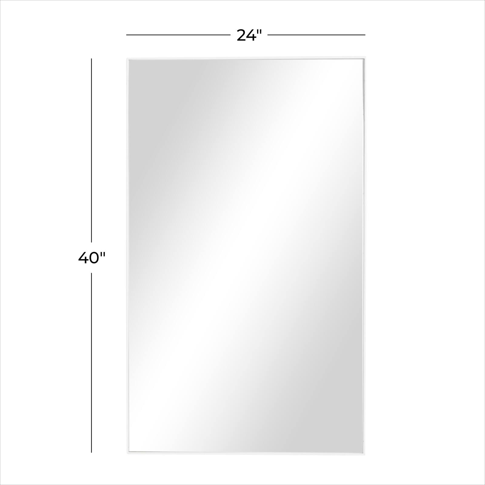 White Contemporary Wall Mirror, 24" x 1" x 40" Mirrors Michaels