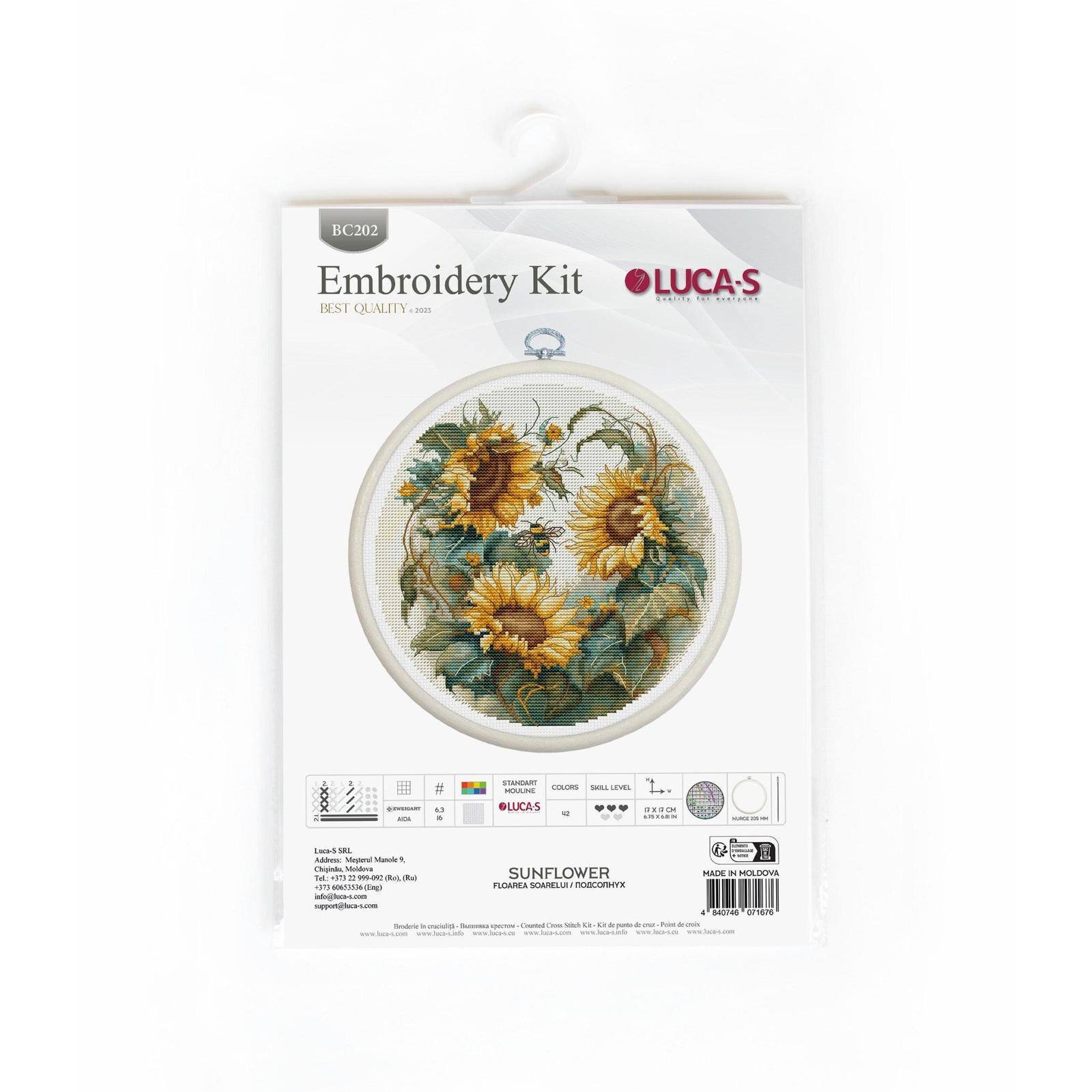 Luca-S Sunflower Counted Cross-Stitch Kit