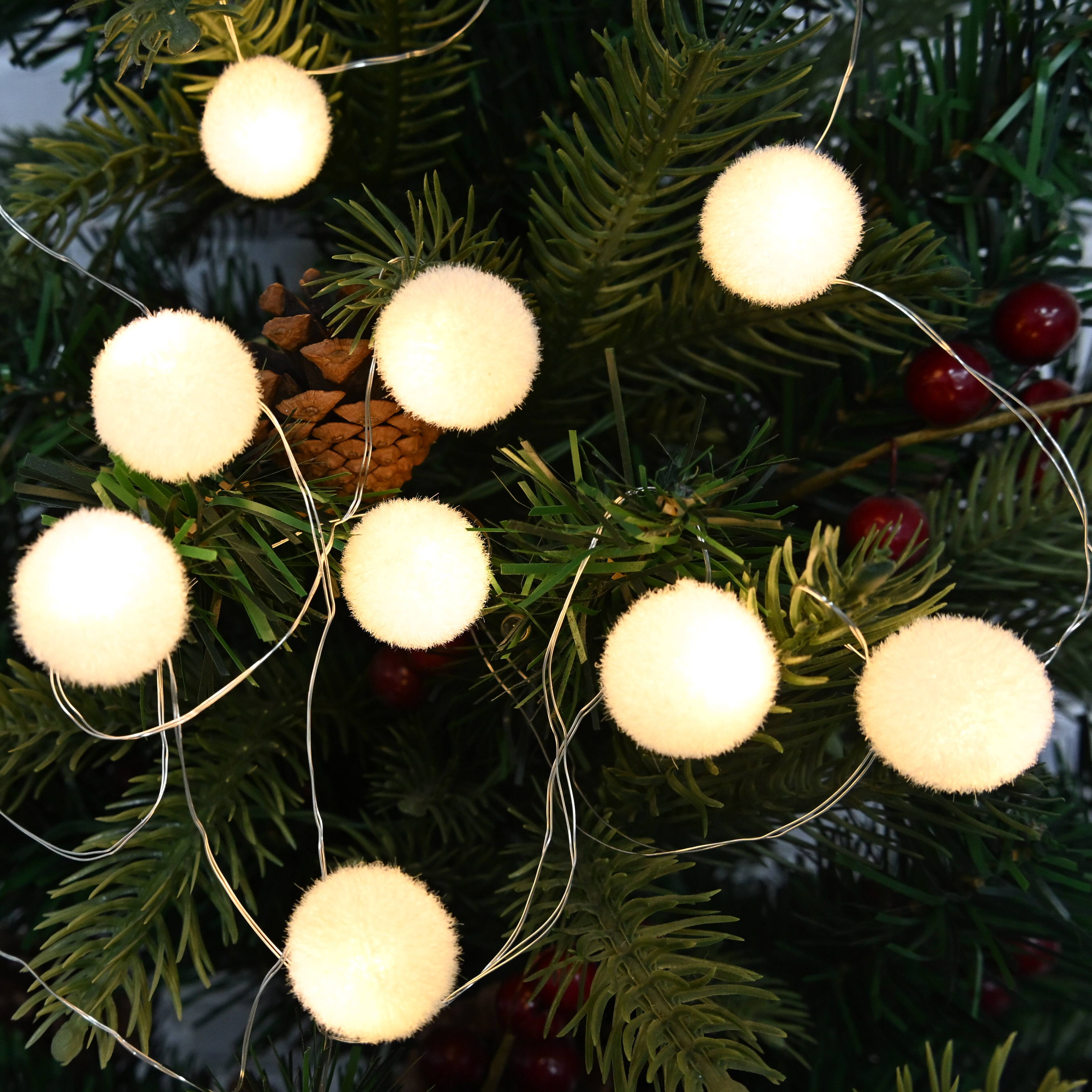 12ct. Warm White LED White Fuzzy String Lights by Ashland&#xAE;