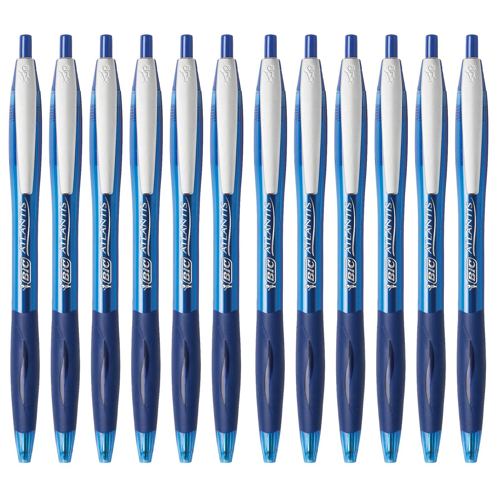 BIC&#xAE; Glide&#x2122; Blue Medium Point 1mm Retractable Ball Pens, 12ct.