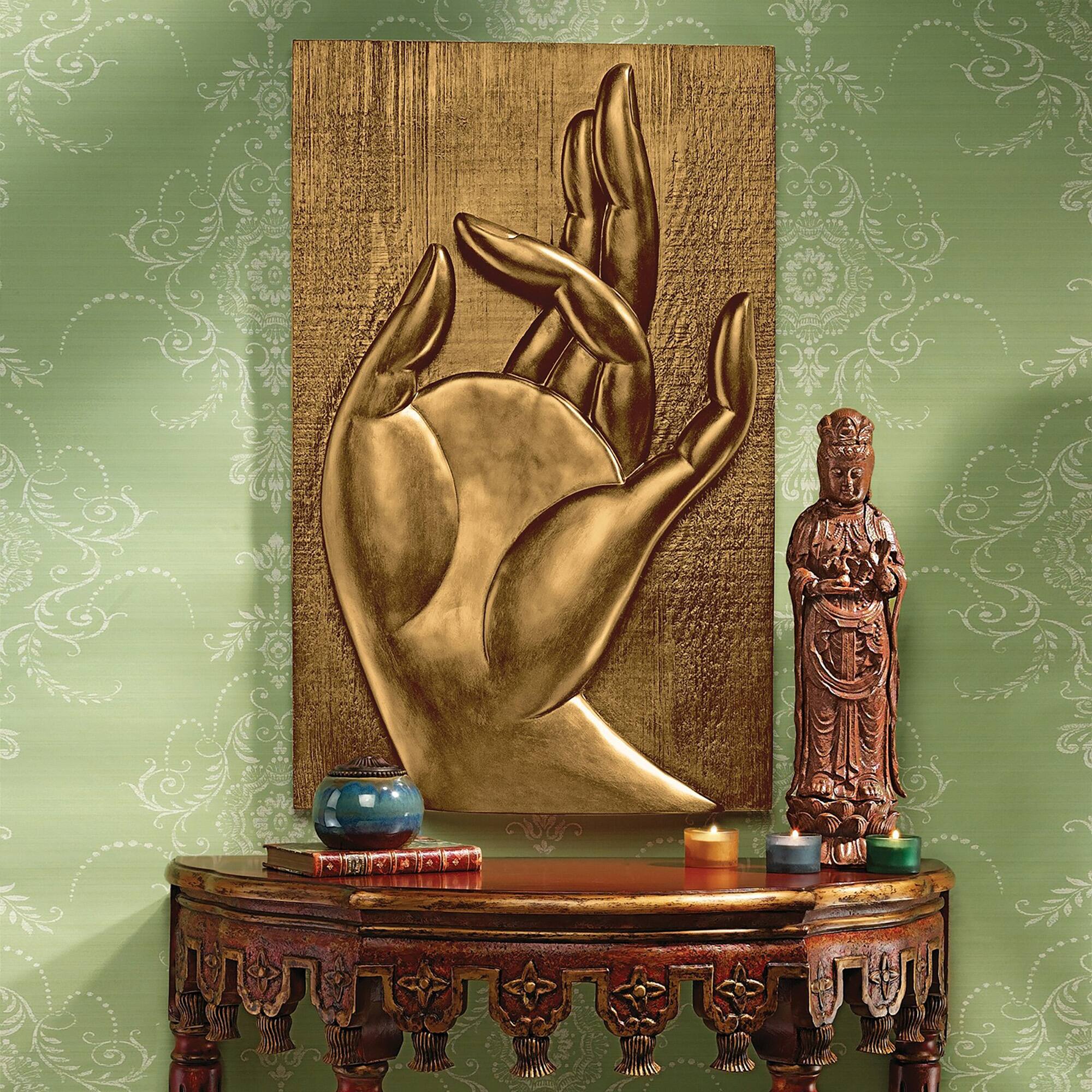 Design Toscano 28&#x22; Mayura Mudra Buddhist Wall Sculpture