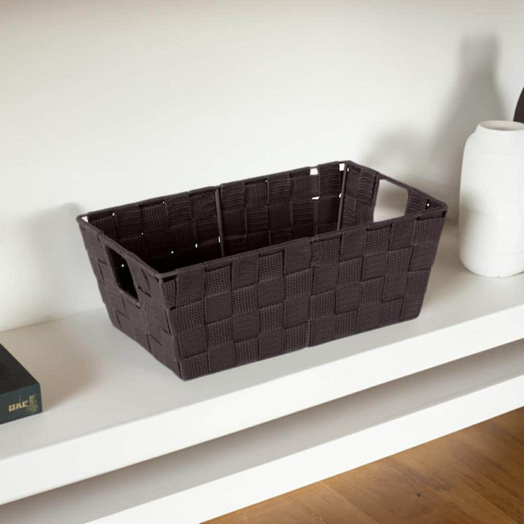 Simplify Small Woven Storage Shelf Bin