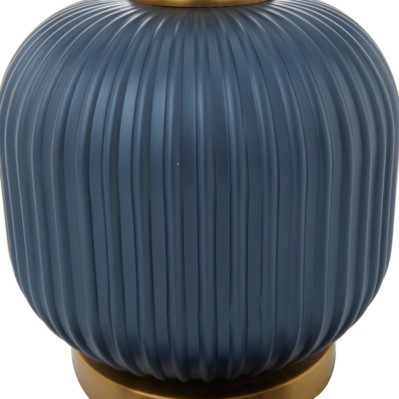 Blue Glass Transitional Table Lamp, 20" x 13" x 13"