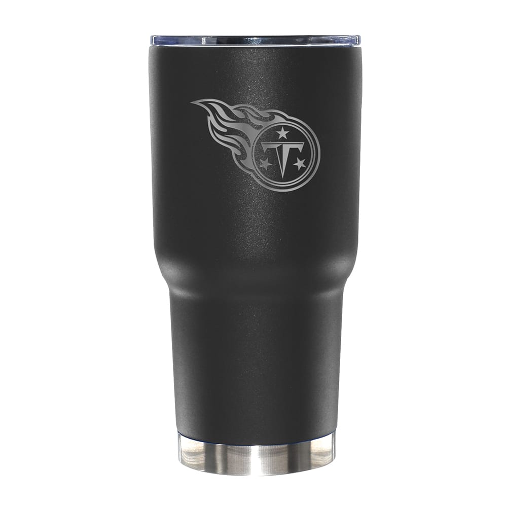 The Memory Company NFL 30oz. Black Tumbler with Etched Logo