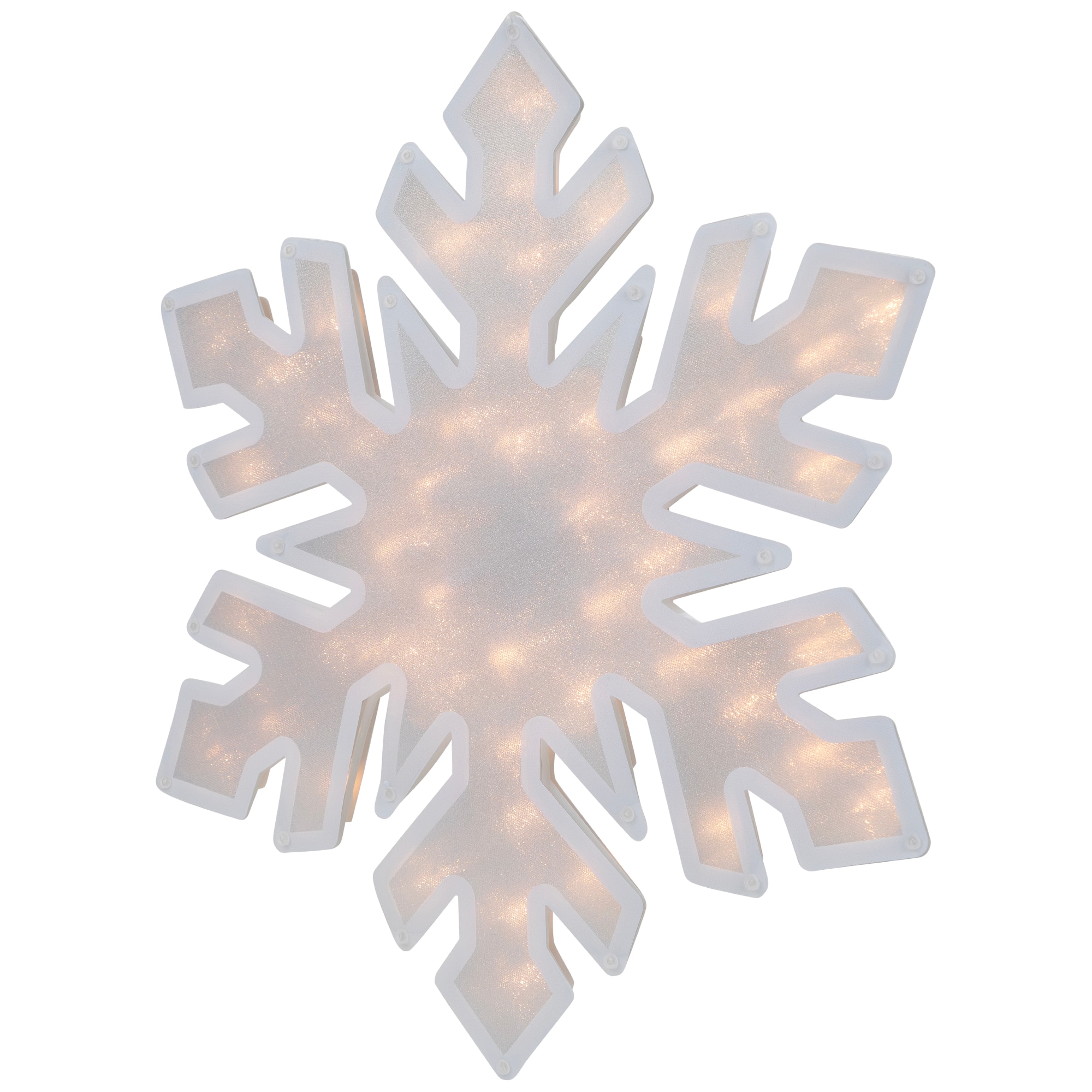 20" Lighted Snowflake Christmas Window Silhouette Décor